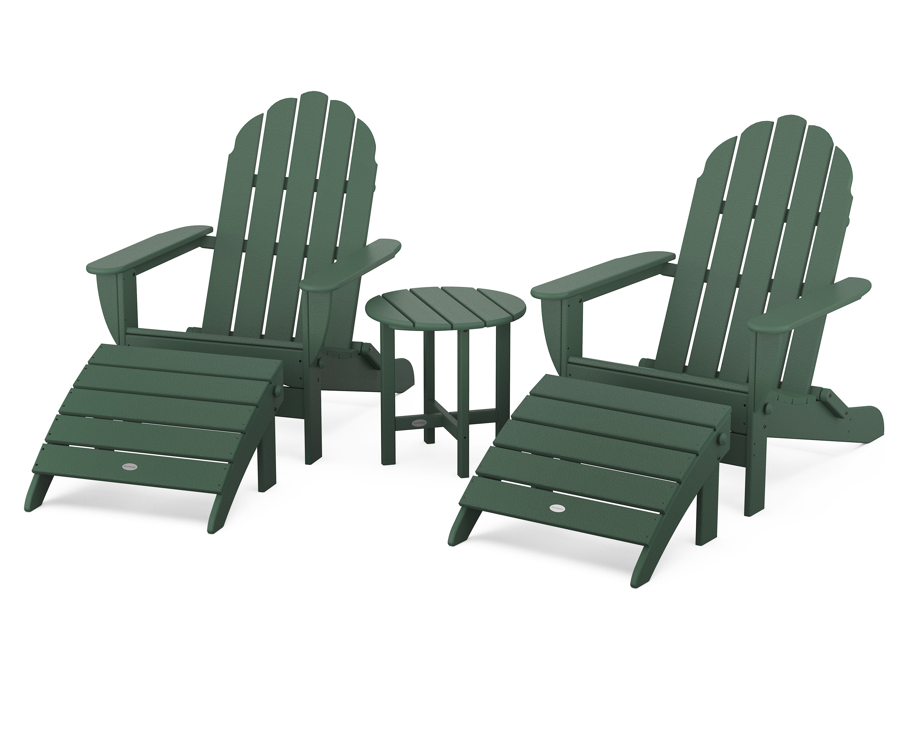 Classic Oversized Adirondack 5-Piece Casual Set in Green