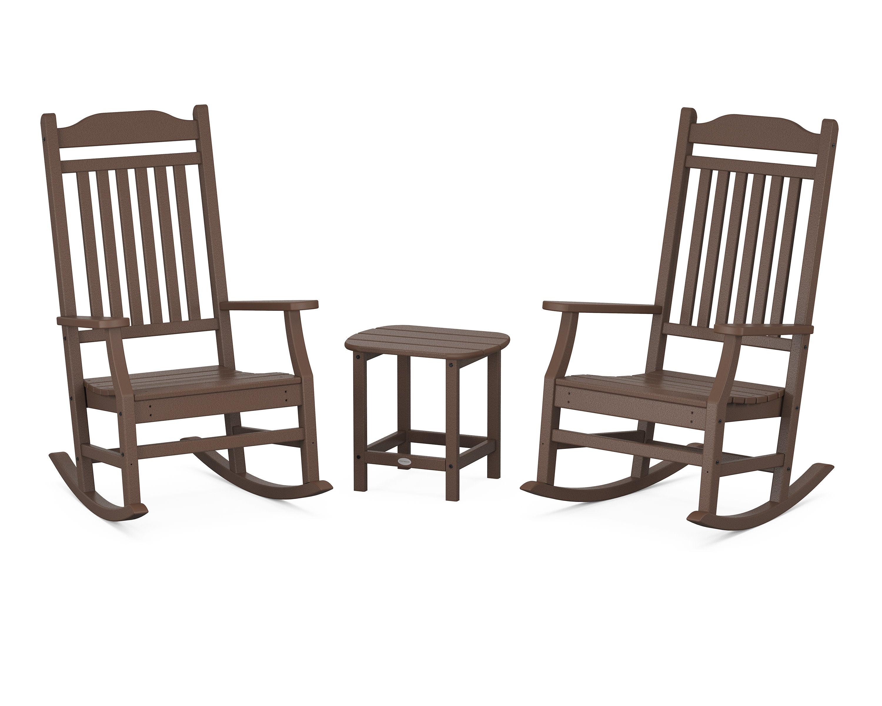 Cottage Rocking Chair 3-Piece Set in Mahogany