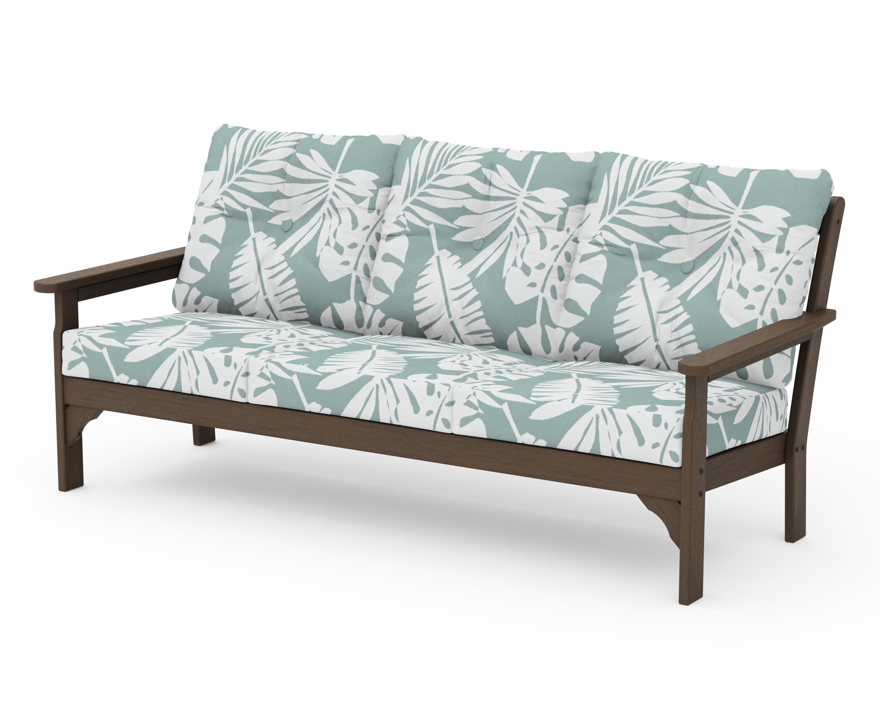 Vineyard Deep Seating Sofa in Kona / Leaf Glacier Spa