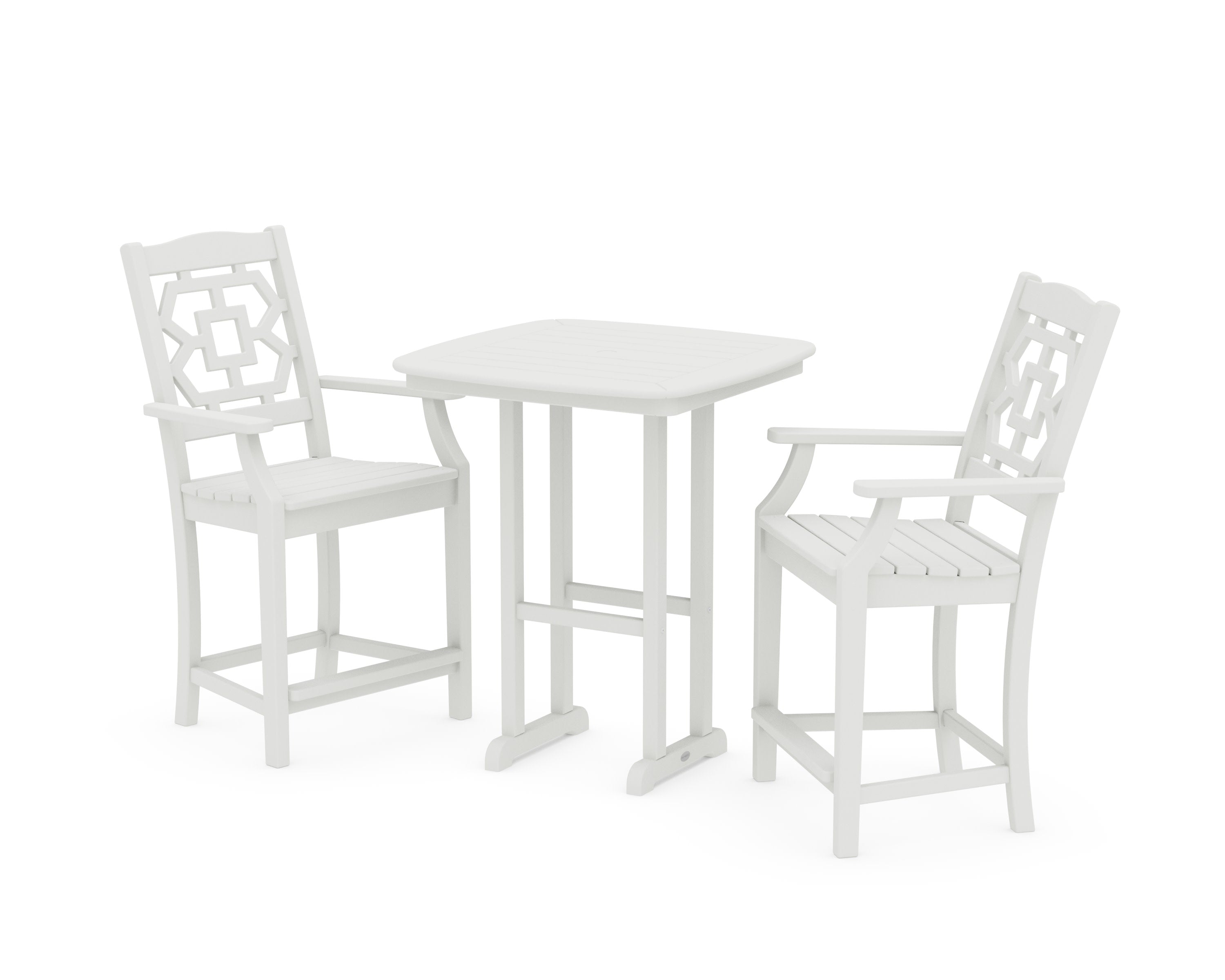 Chinoiserie 3-Piece Counter Set in Vintage White