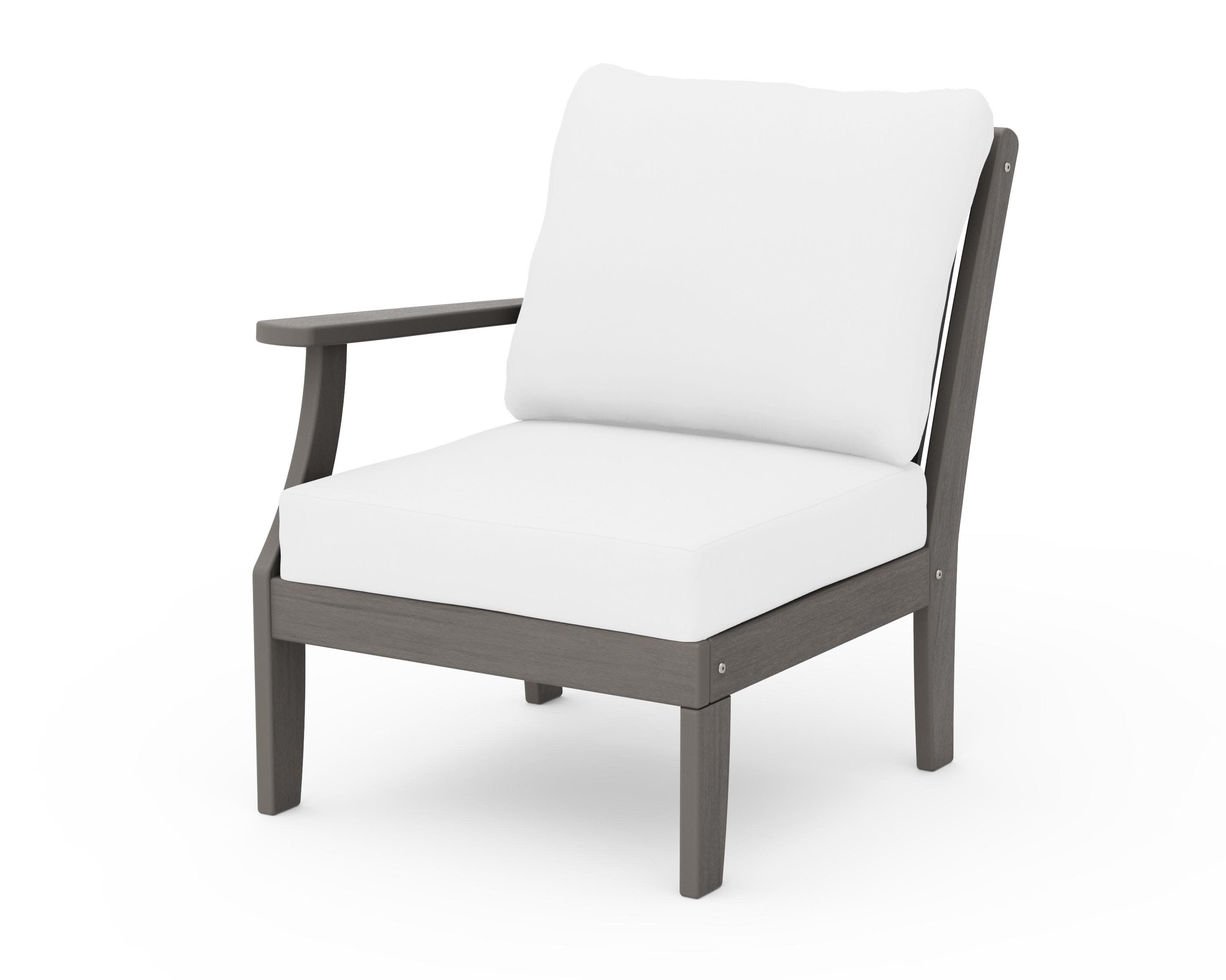 Braxton Modular Left Arm Chair in Driftwood / Natural