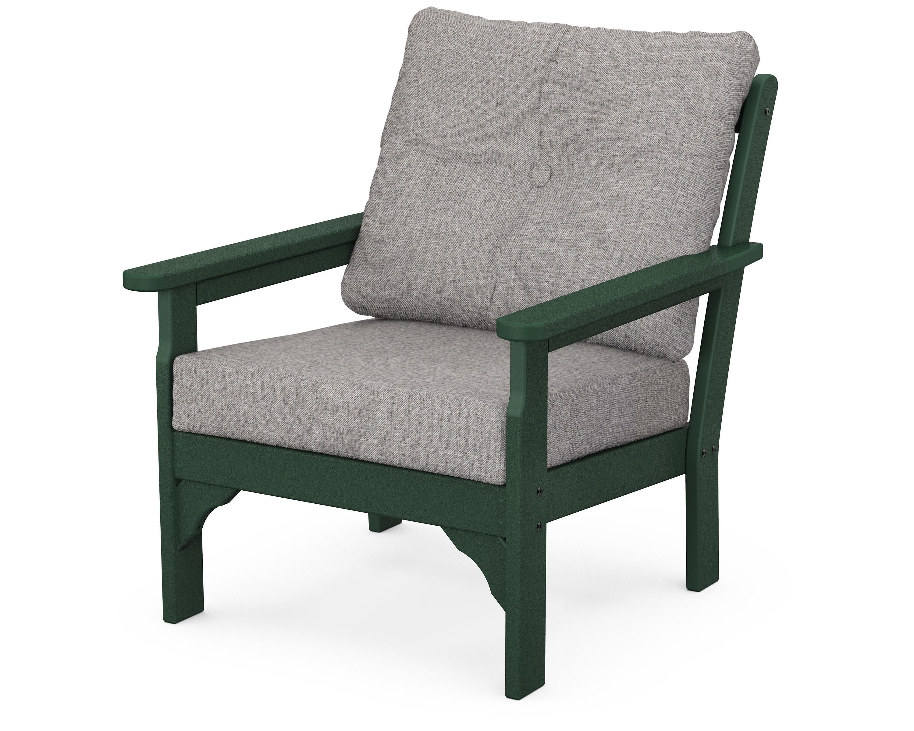 Vineyard Deep Seating Chair in Green / Grey Mist