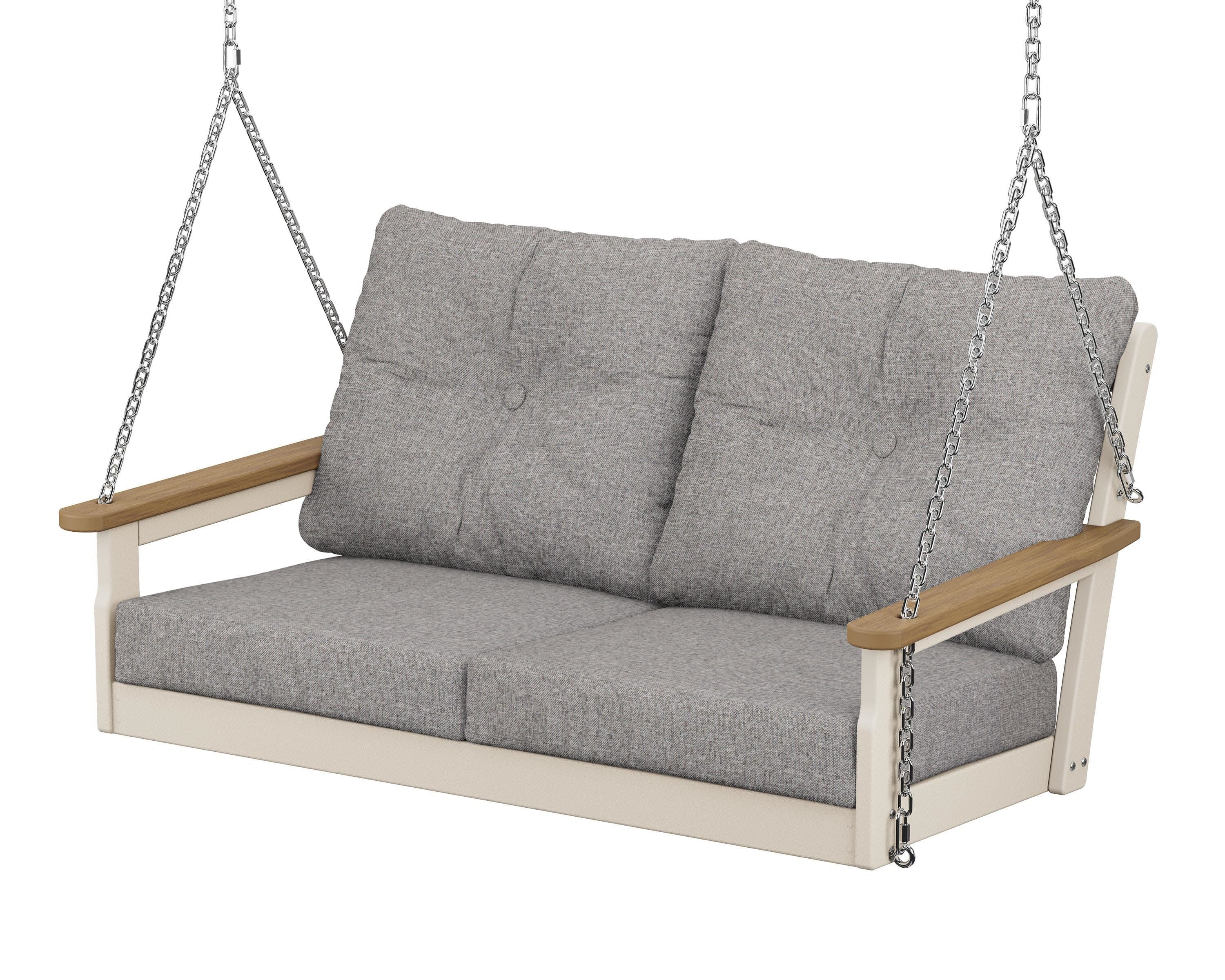 Vineyard Deep Seating Swing in Sand / Natural / Grey Mist