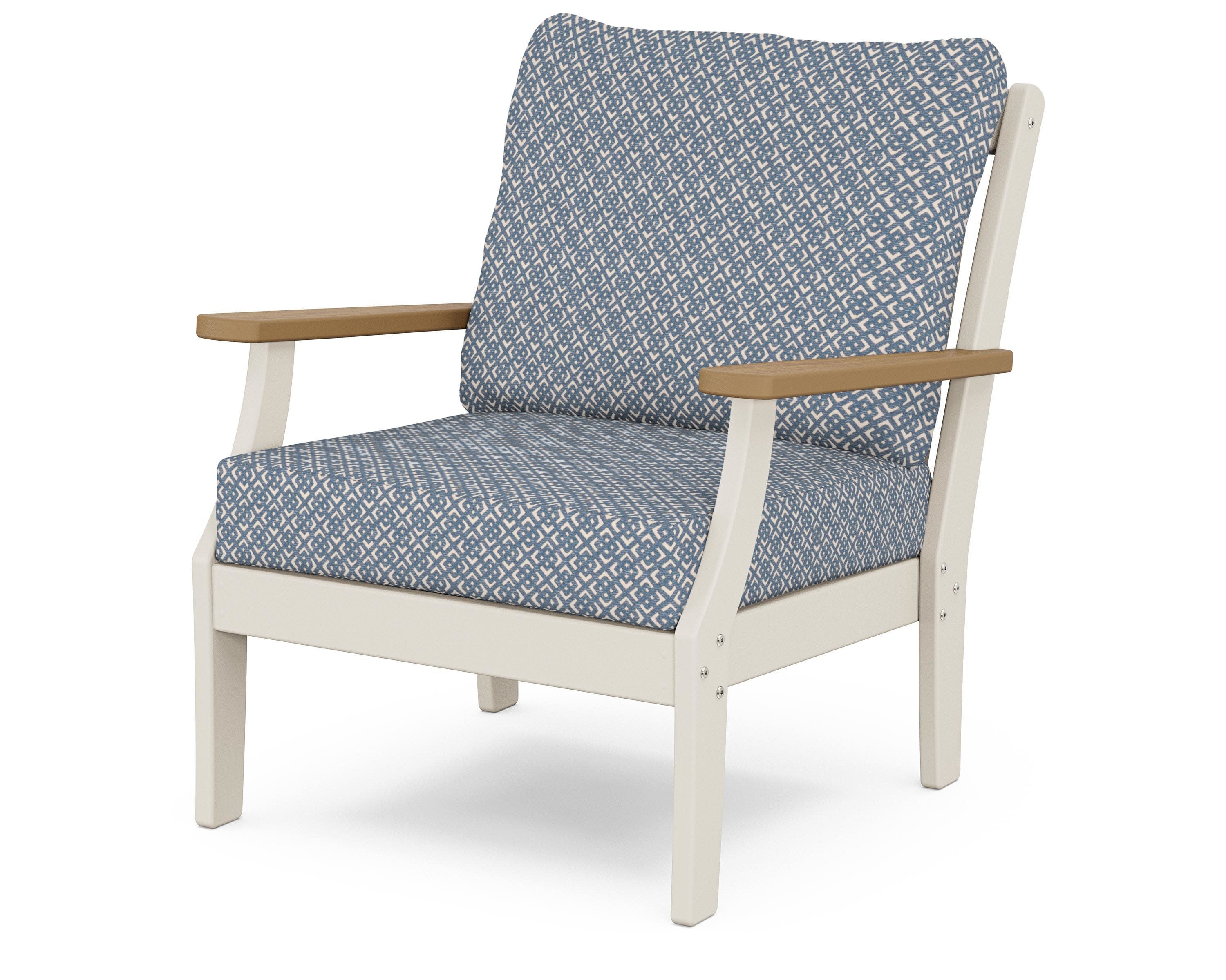 Braxton Deep Seating Chair in Sand / Natural / Hopscotch