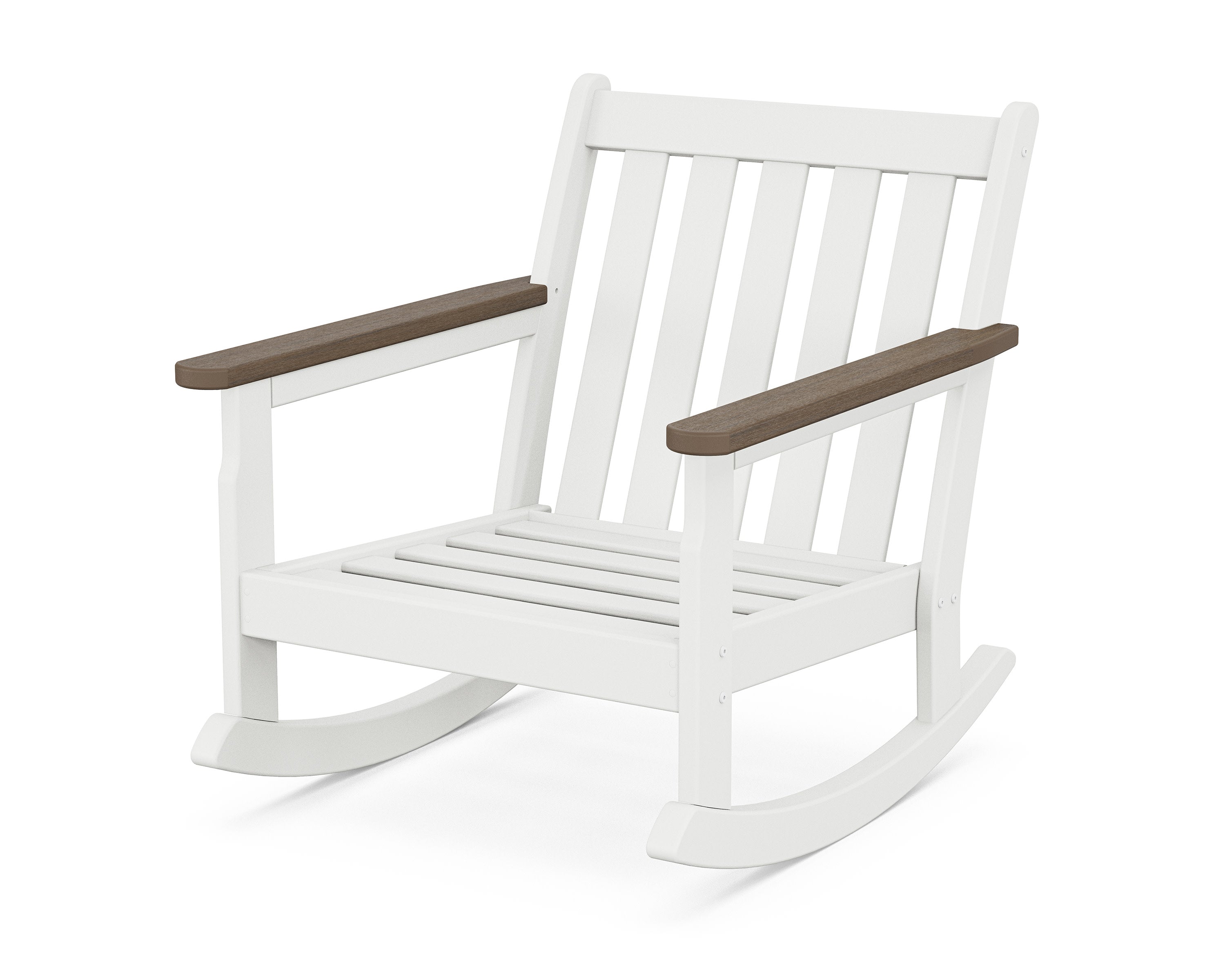 Vineyard Deep Seating Rocking Chair Frame in White / Kona
