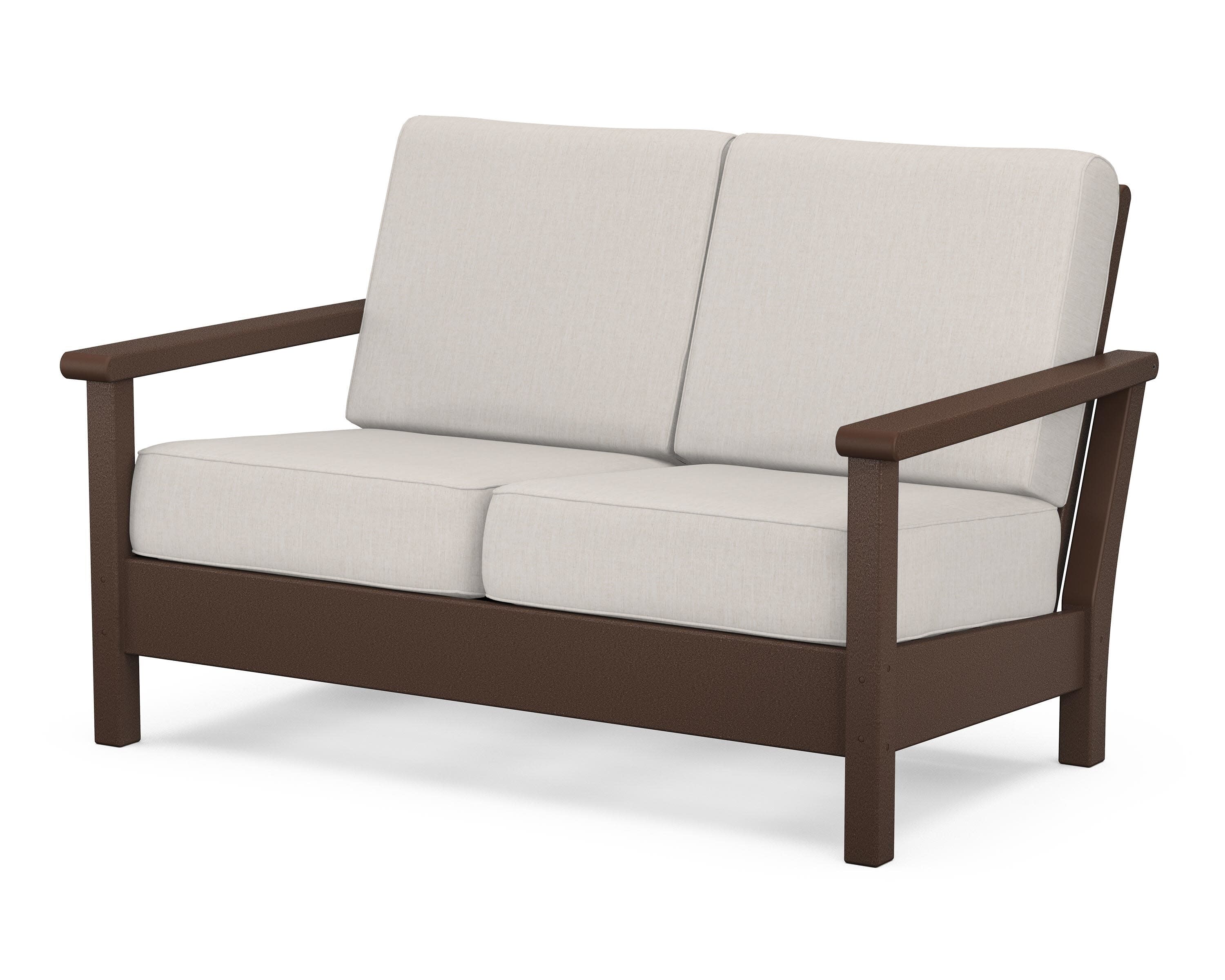 Harbour Deep Seating Loveseat in Mahogany / Cast Ash