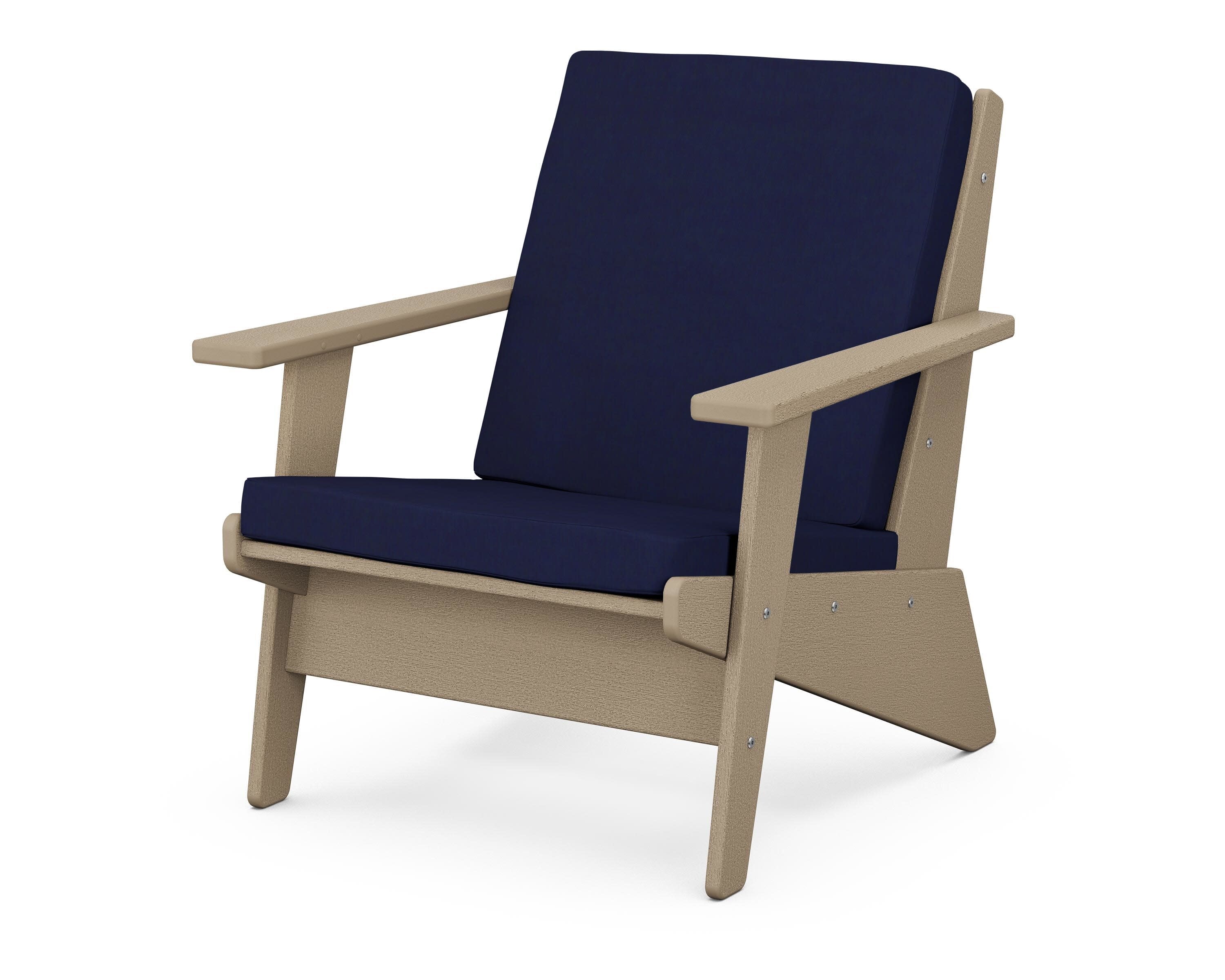 Riviera Modern Lounge Chair in Vintage Sahara / Navy