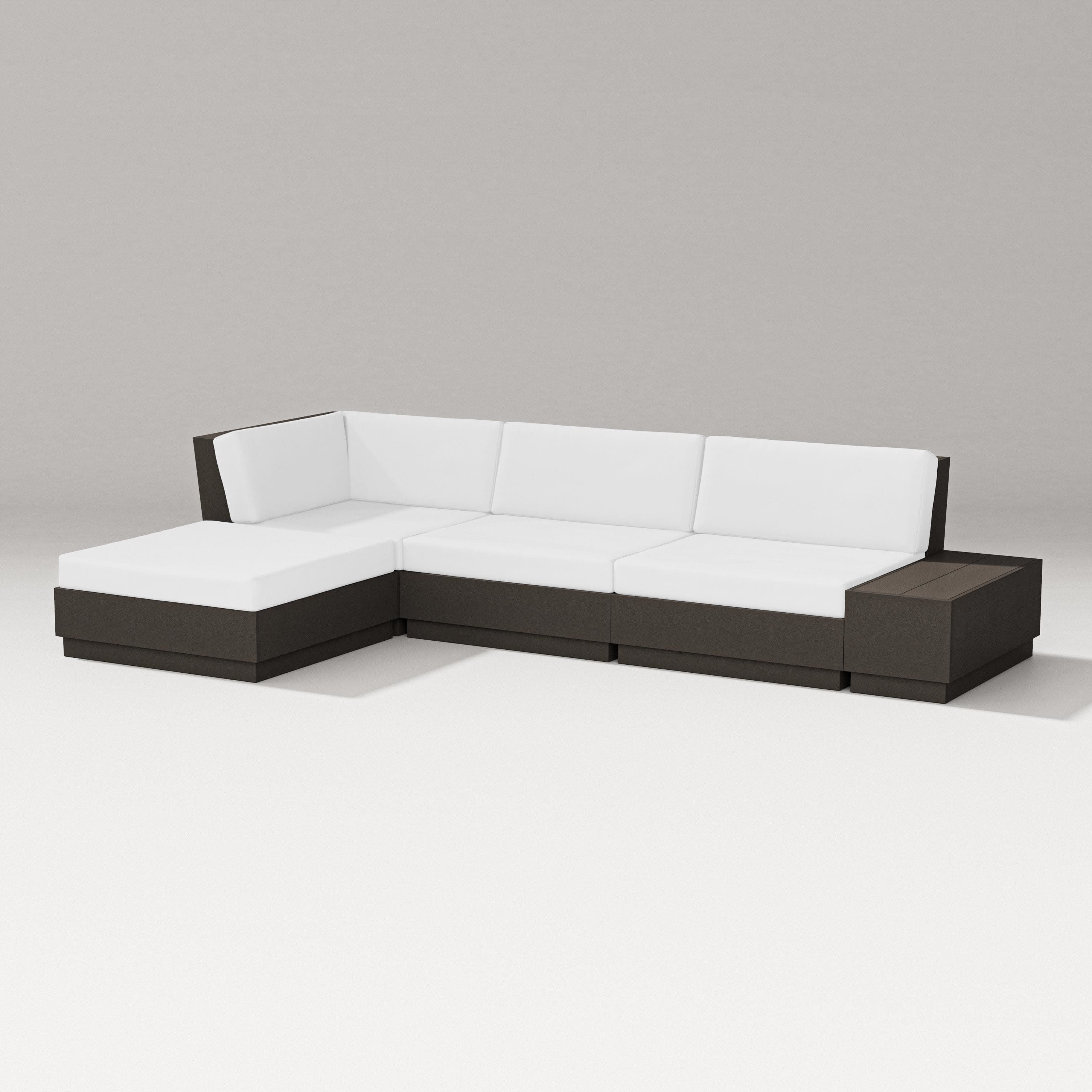 Elevate Chaise Sectional in Vintage Coffee / Natural
