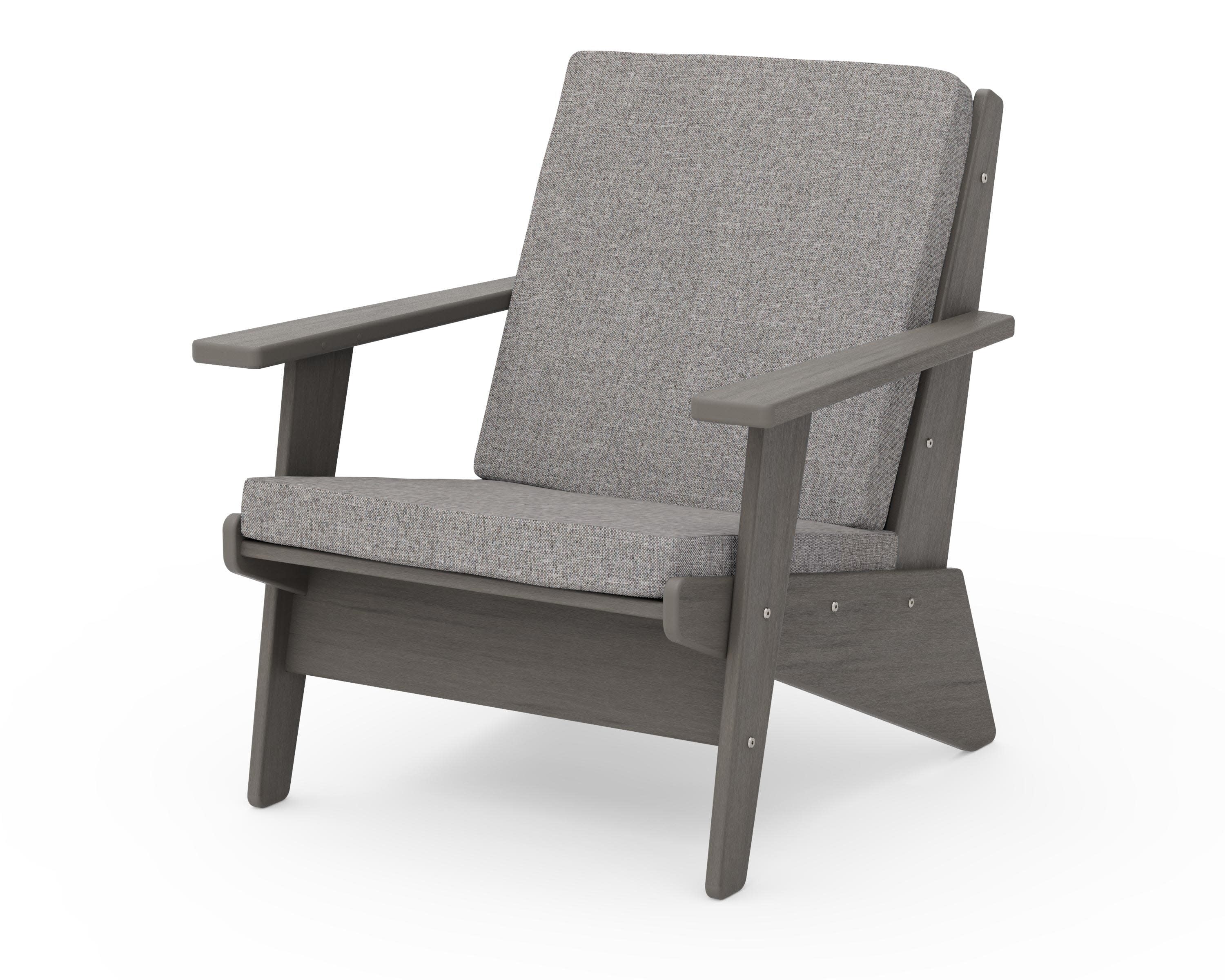 Riviera Modern Lounge Chair in Driftwood / Grey Mist