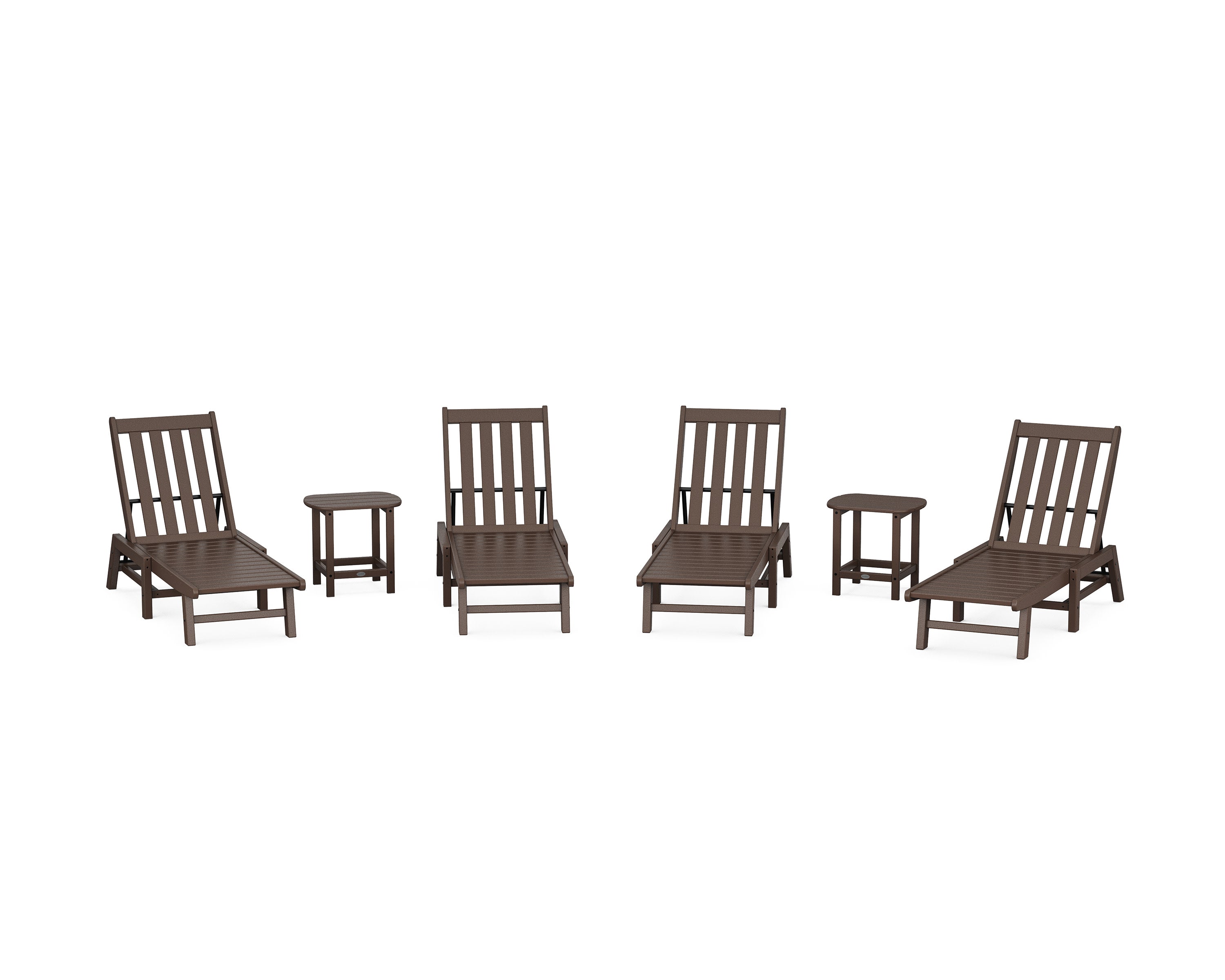 Vineyard 6-Piece Chaise Set in Mahogany