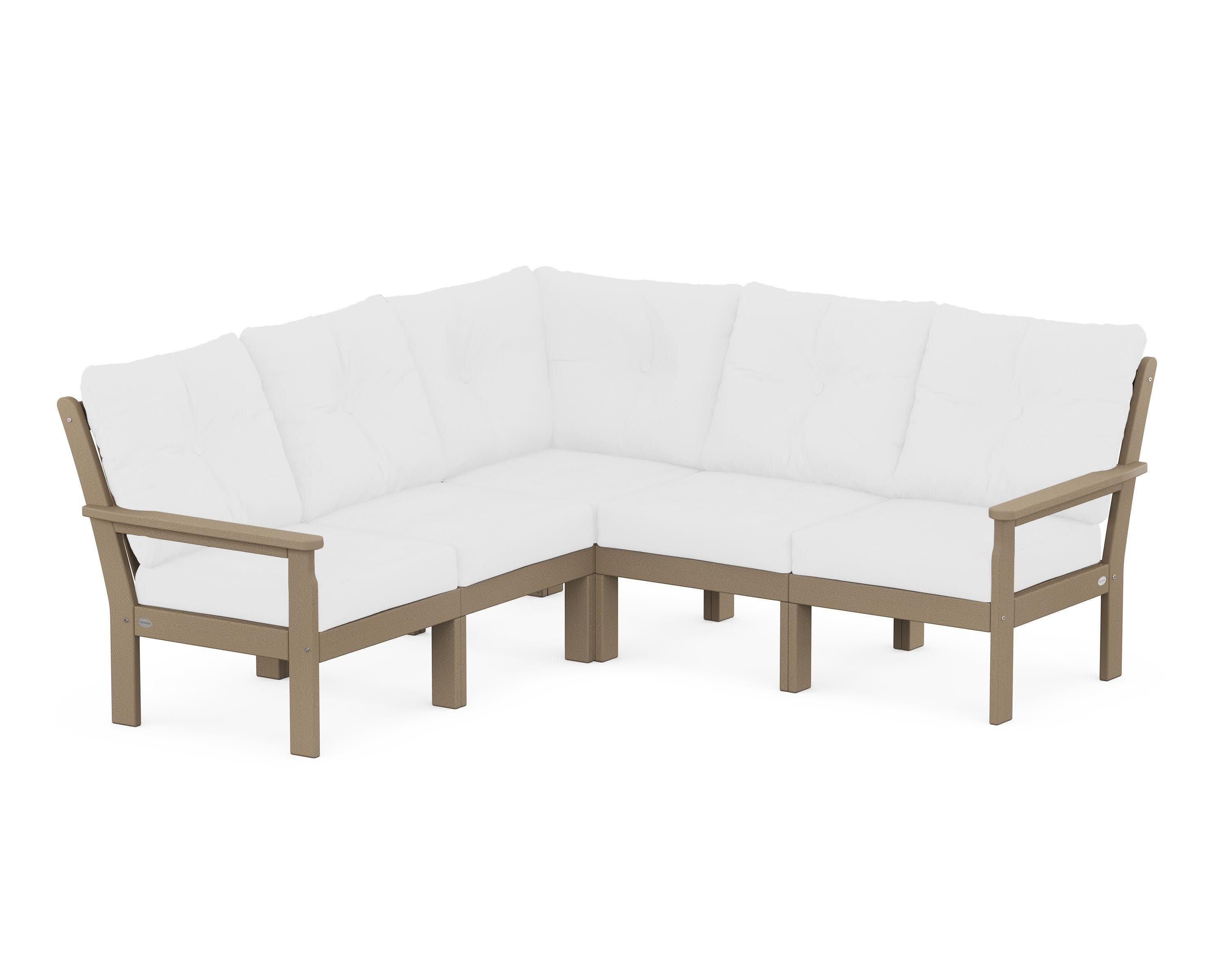 Vineyard 5-Piece Sectional in Vintage Sahara / Natural