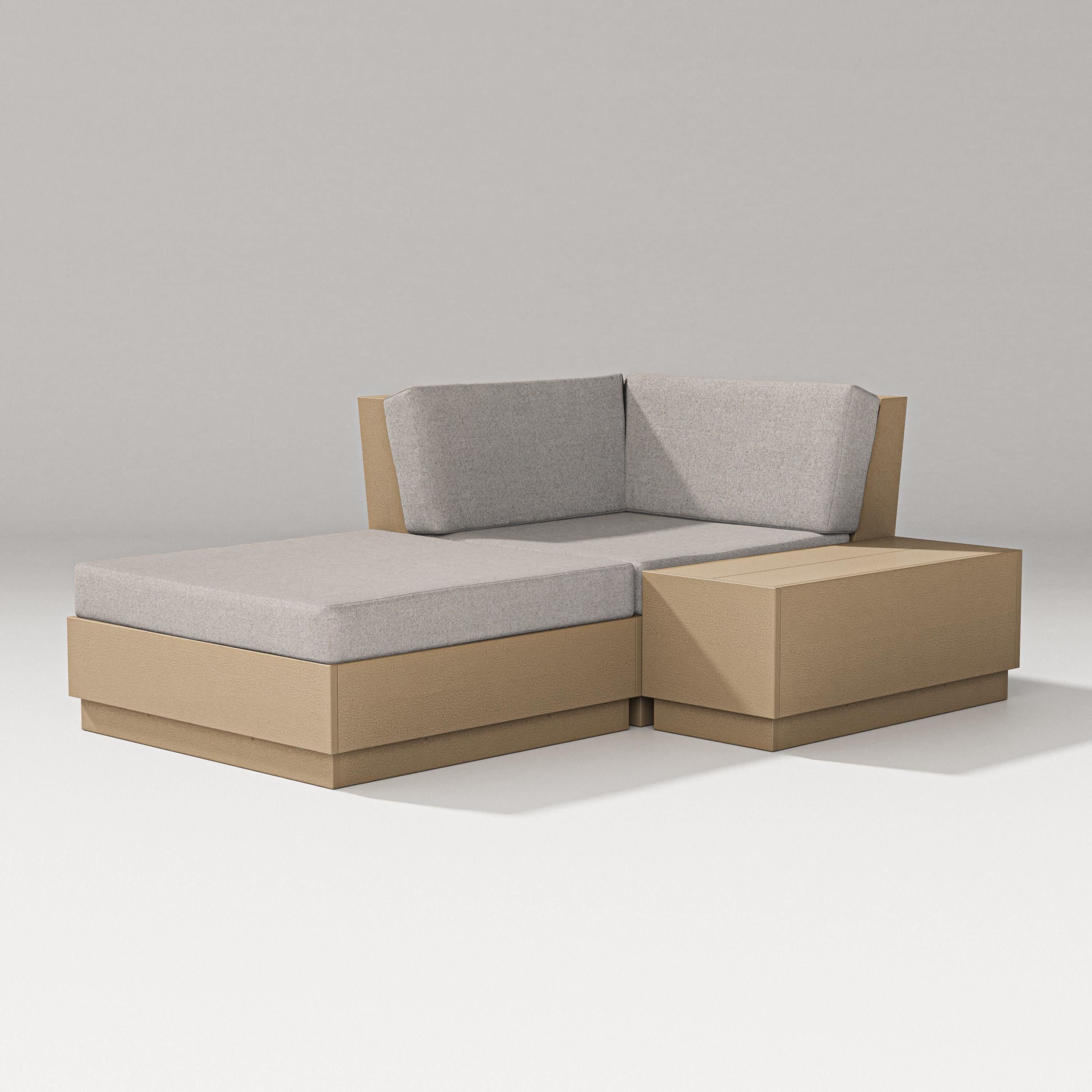 Elevate Corner Chaise in Vintage Sahara / Weathered Tweed