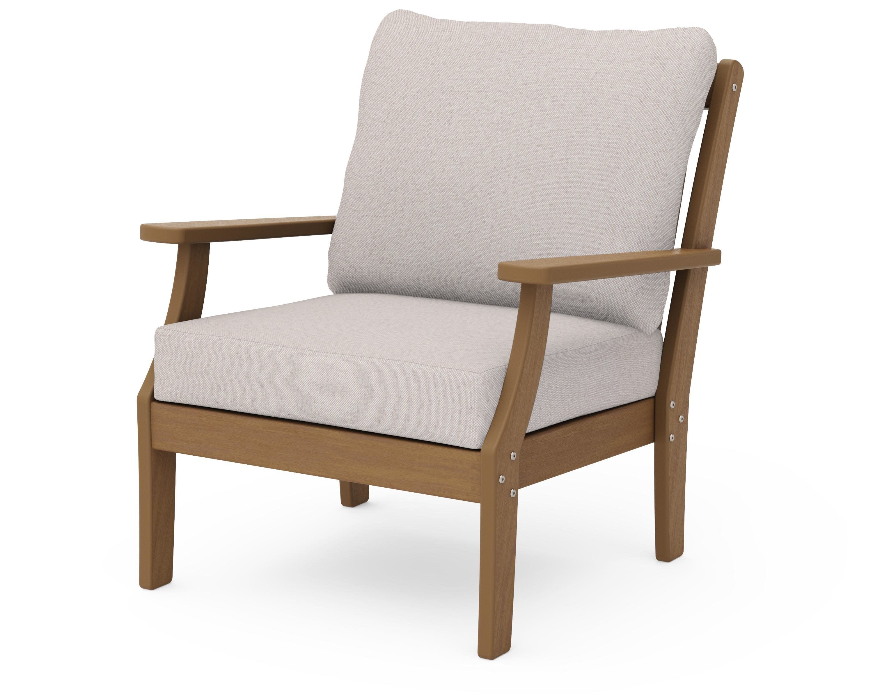 Braxton Deep Seating Chair in Natural / Dune Burlap