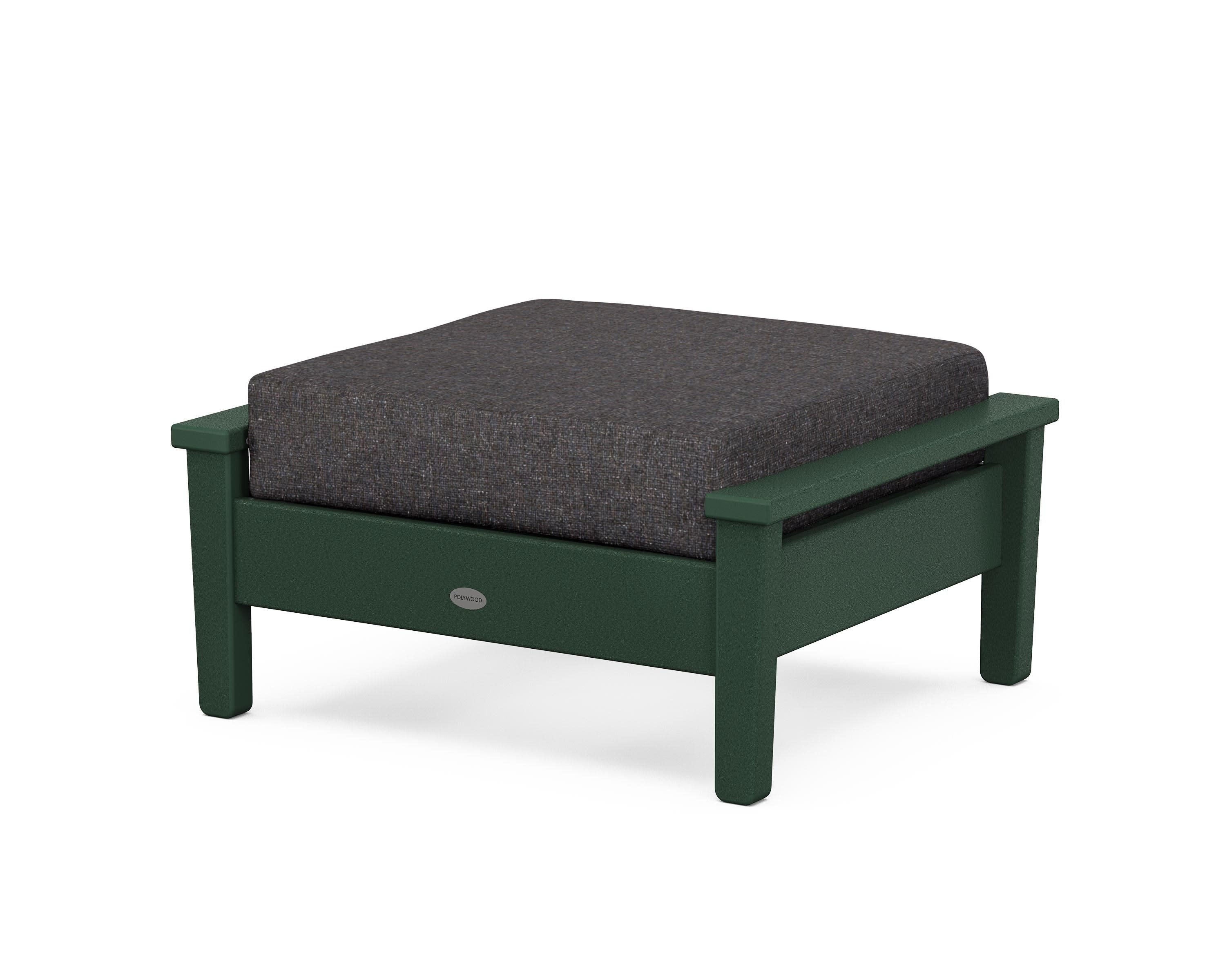 Prescott Deep Seating Ottoman in Green / Ash Charcoal