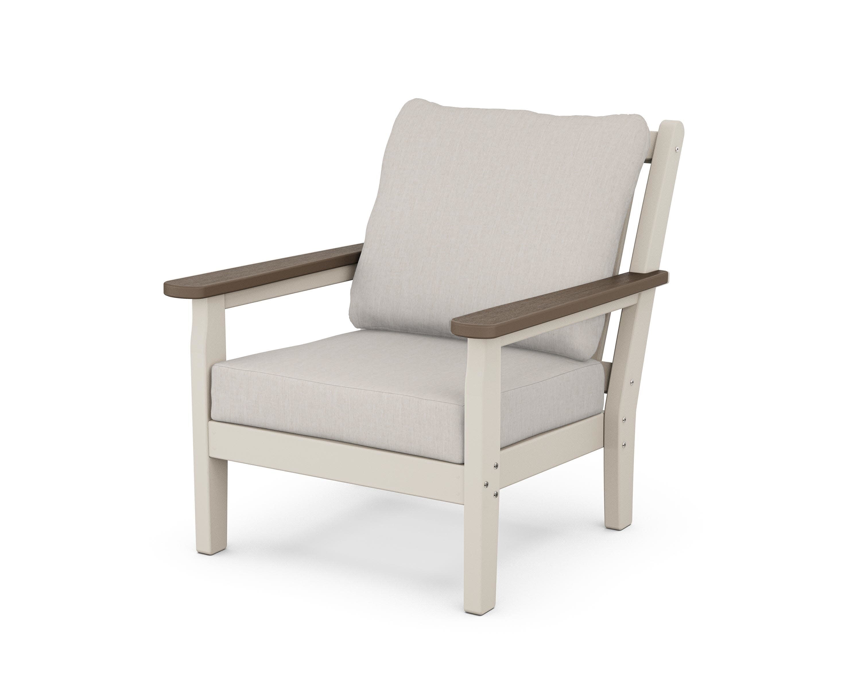 Chippendale Deep Seating Chair in Sand / Kona / Cast Ash