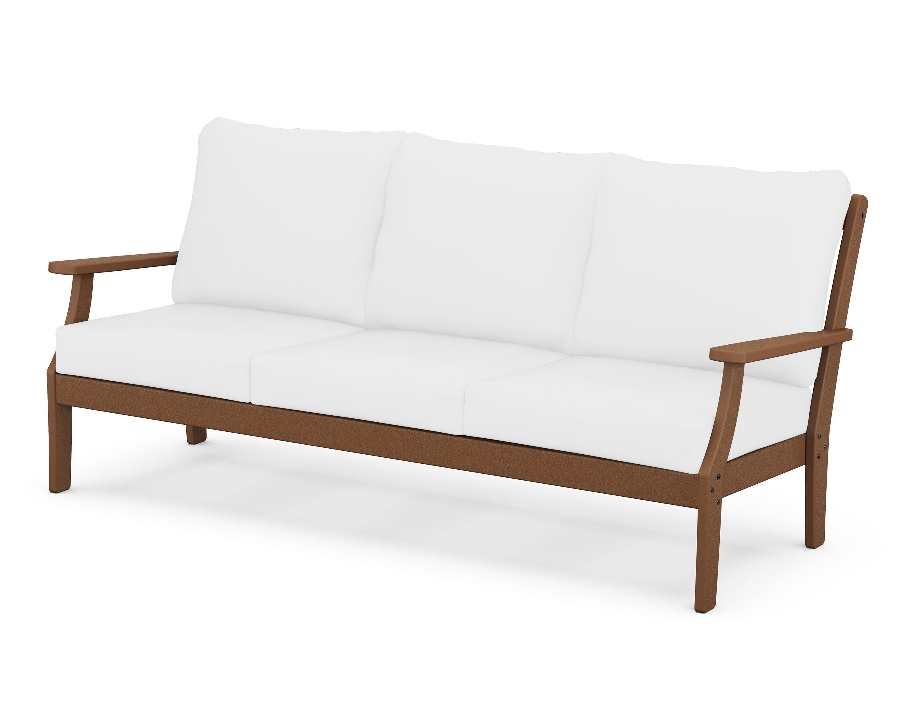 Braxton Deep Seating Sofa in Teak / Natural