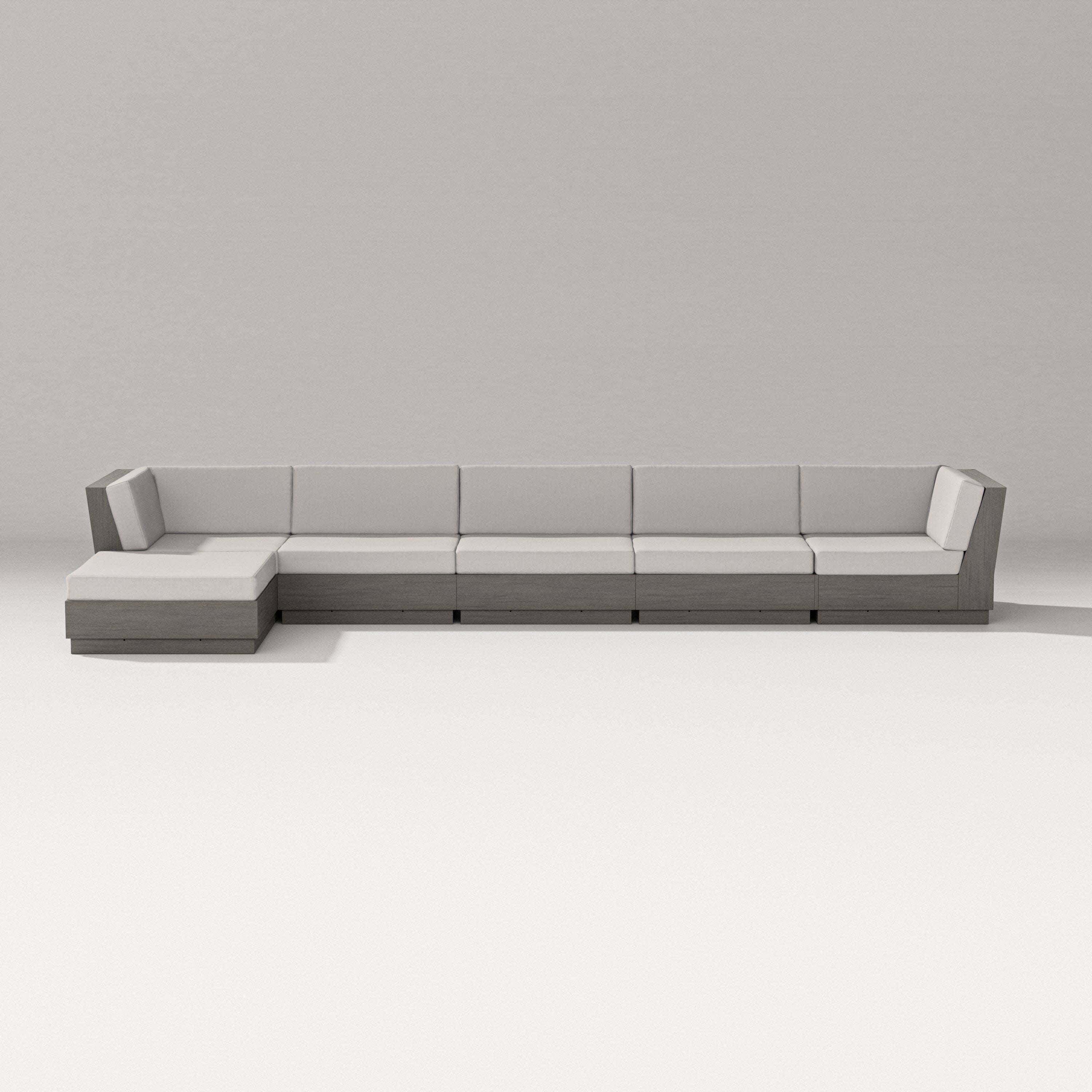 Elevate 6-Piece Chaise Sectional in Driftwood / Cast Ash
