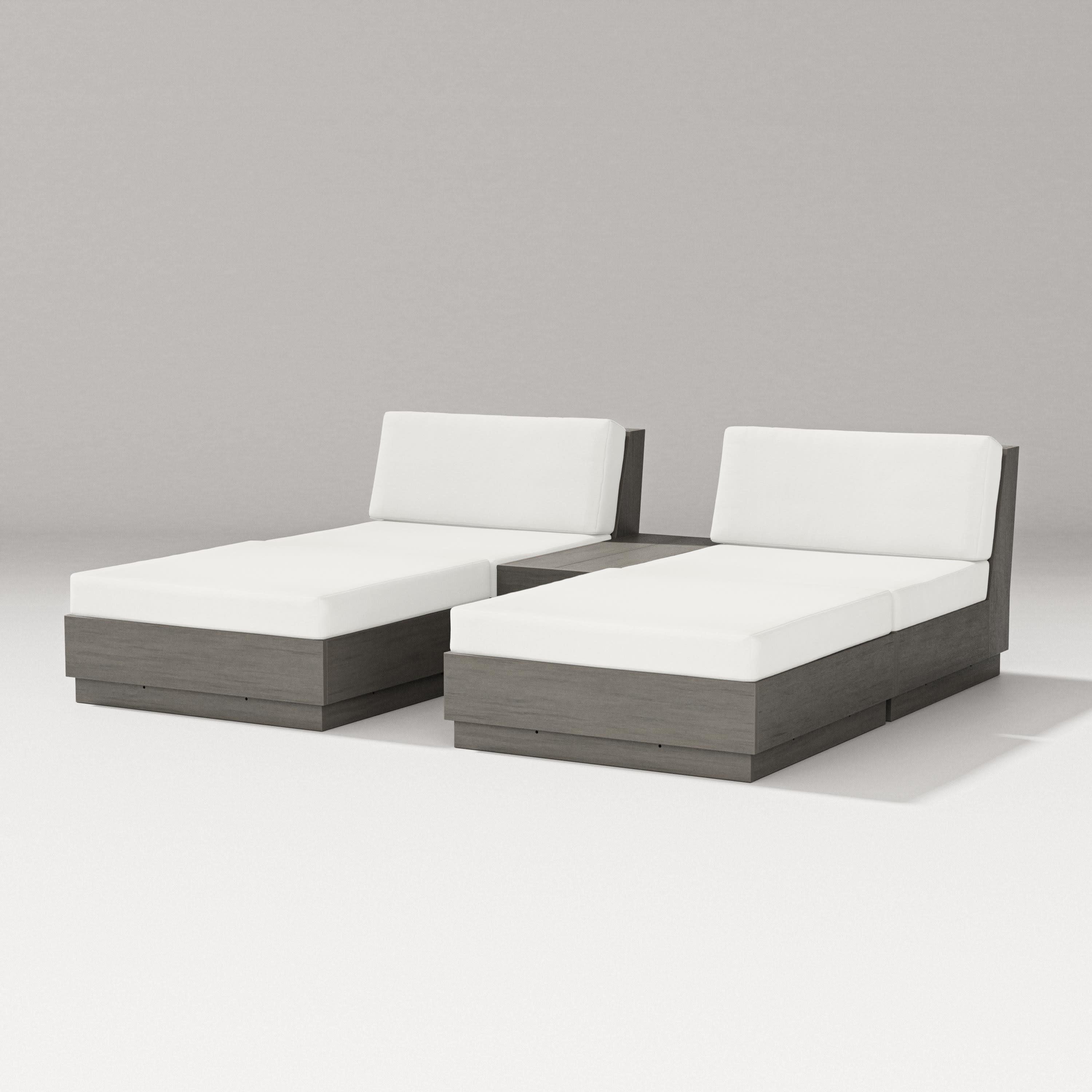Elevate Double Chaise Set in Driftwood / Natural Linen