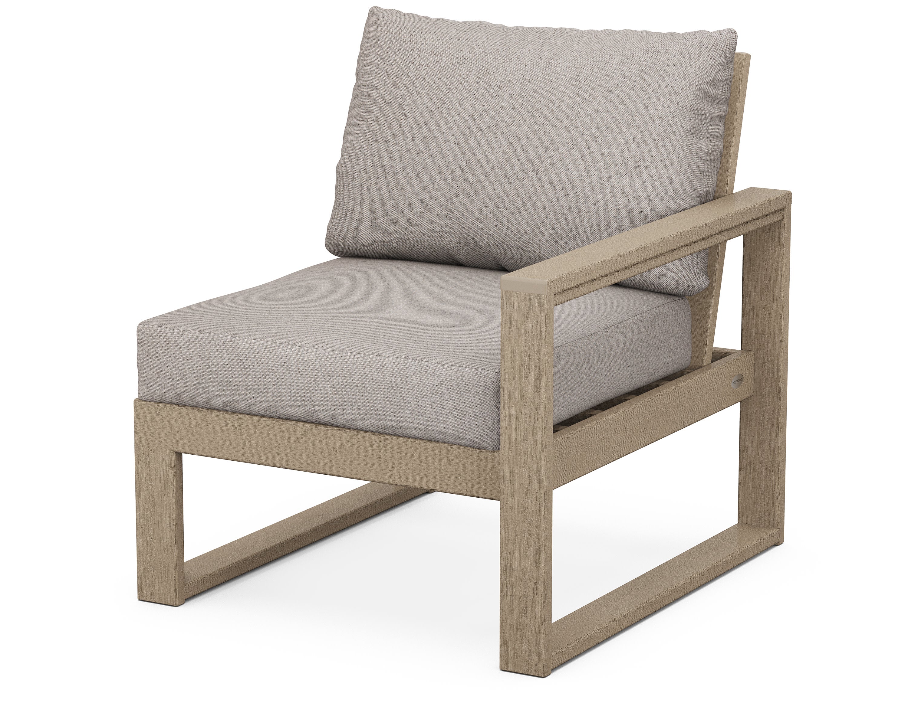 EDGE Modular Right Arm Chair in Vintage Sahara / Weathered Tweed