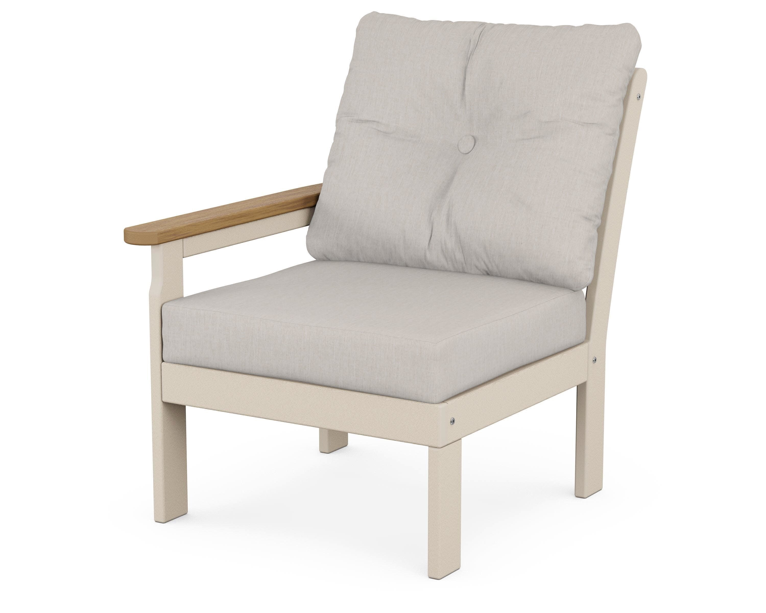 Vineyard Modular Left Arm Chair in Sand / Natural / Cast Ash