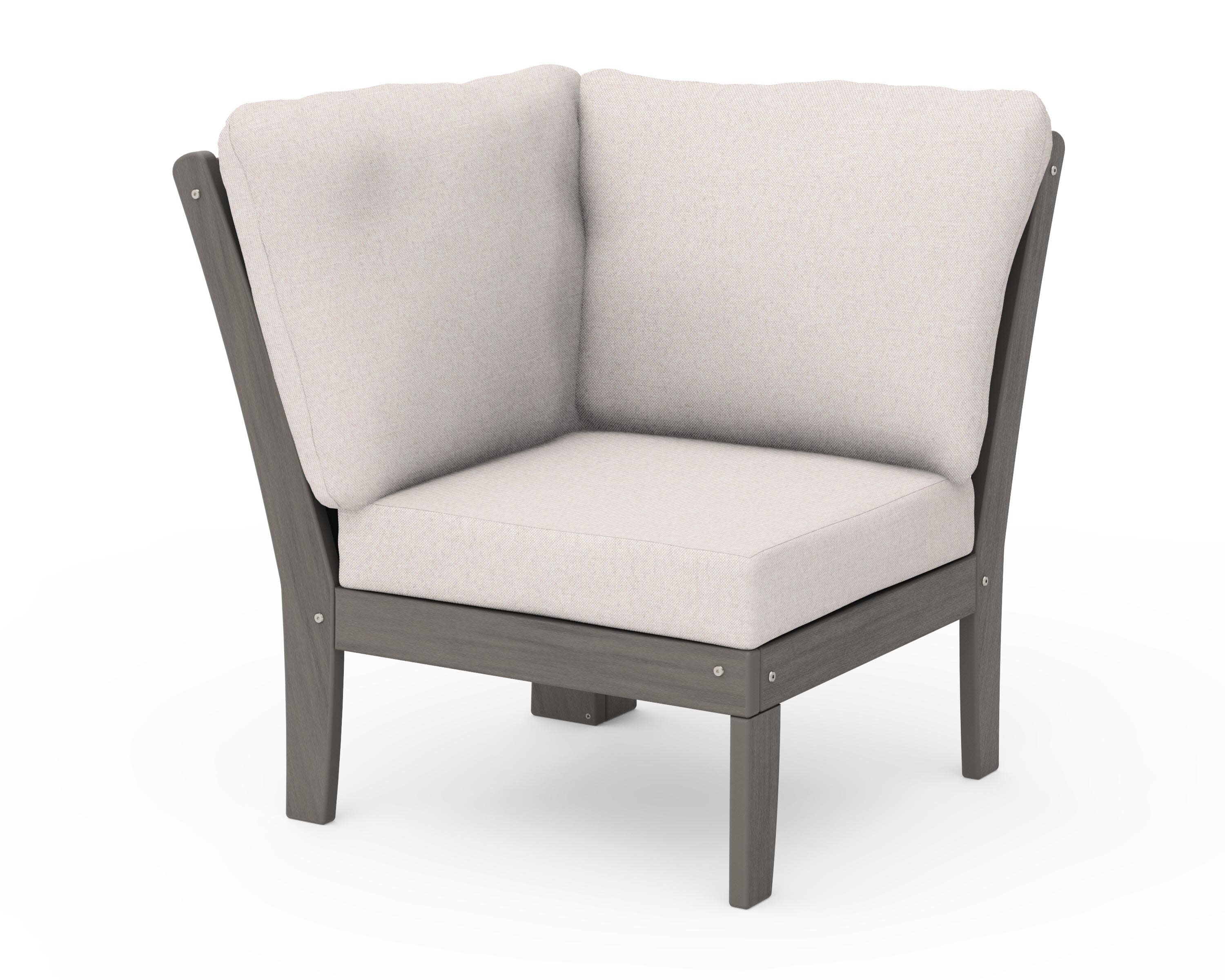 Braxton Modular Corner Chair in Driftwood / Dune Burlap