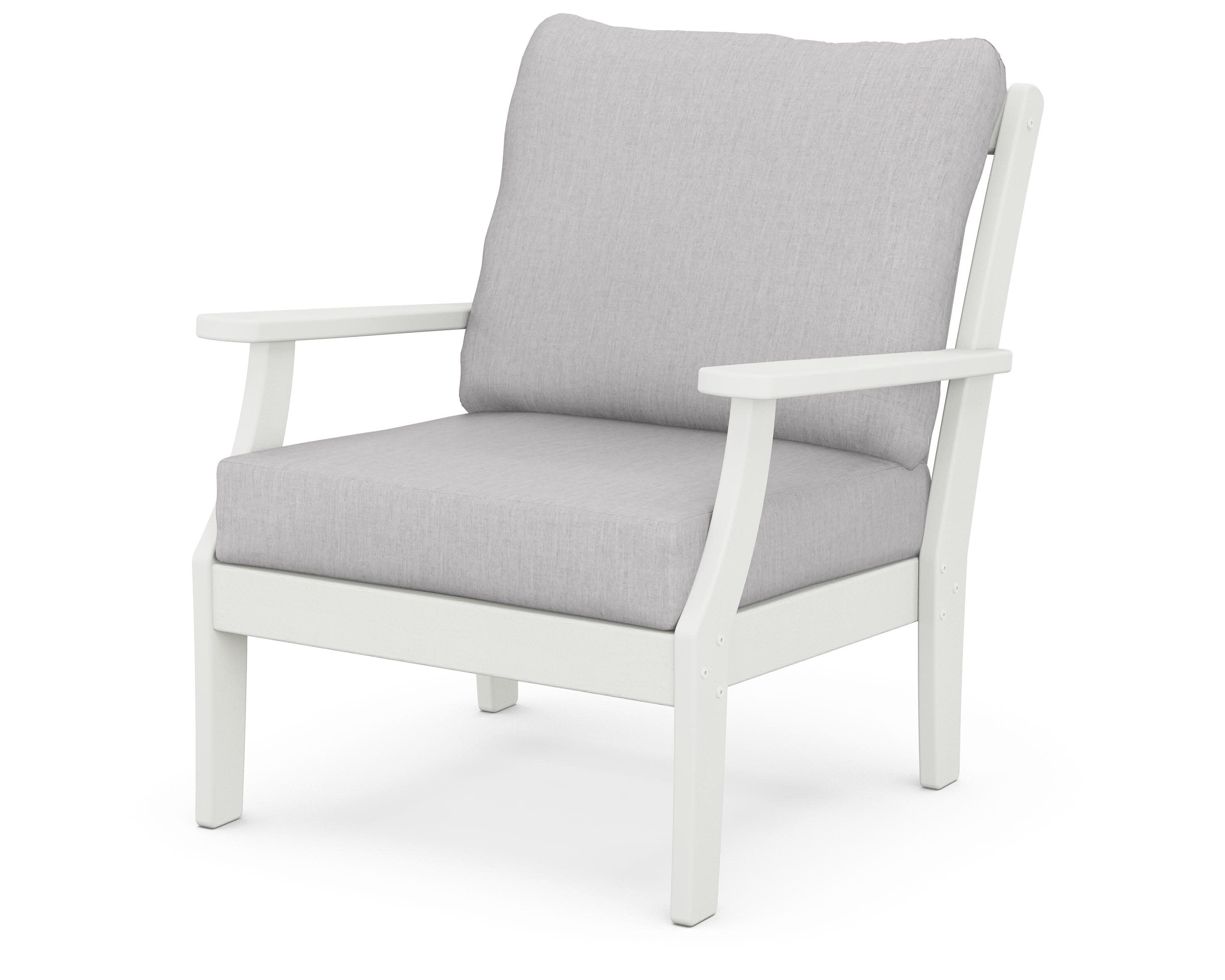 Braxton Deep Seating Chair in Vintage White / Granite