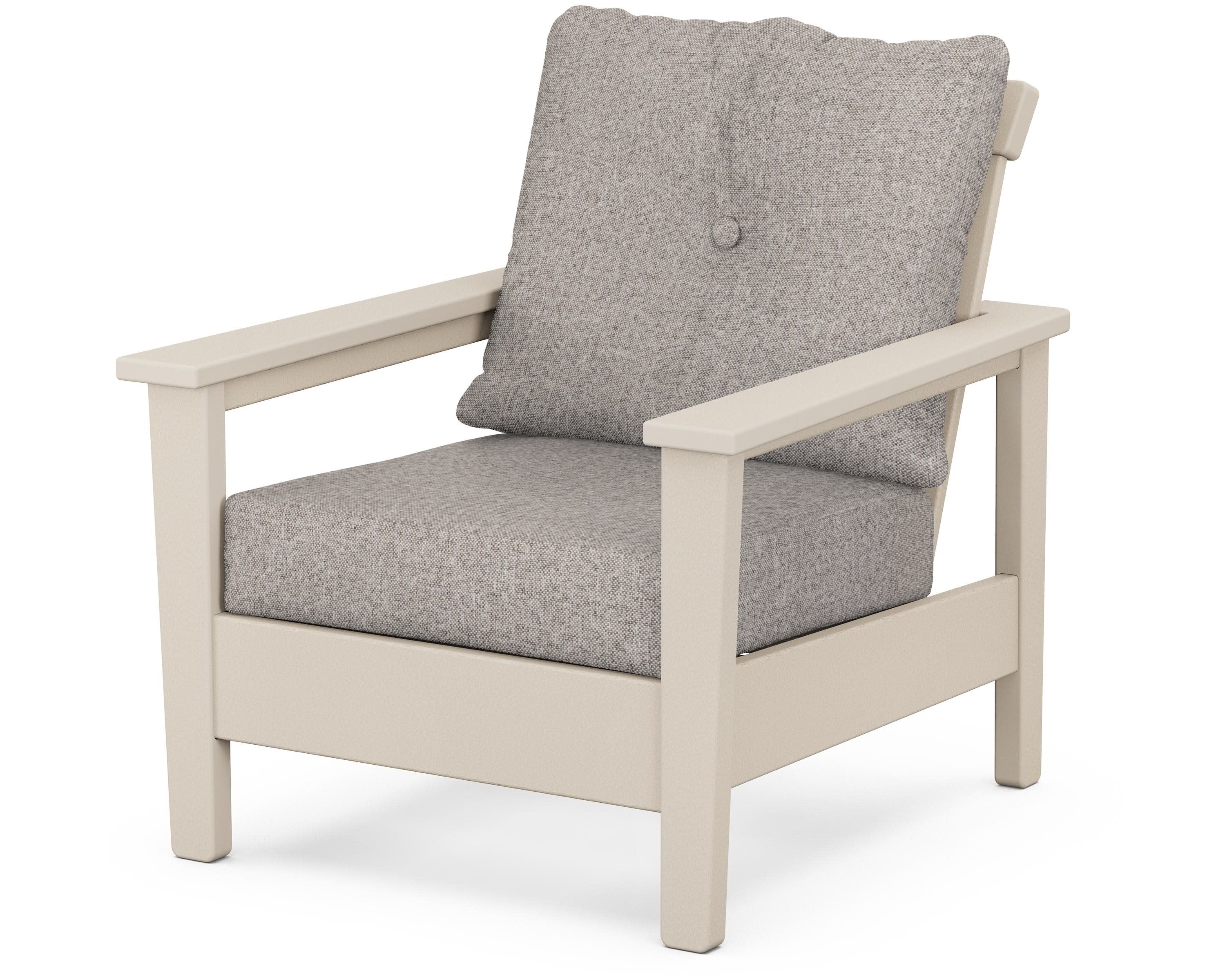 Prescott Deep Seating Chair in Sand / Weathered Tweed