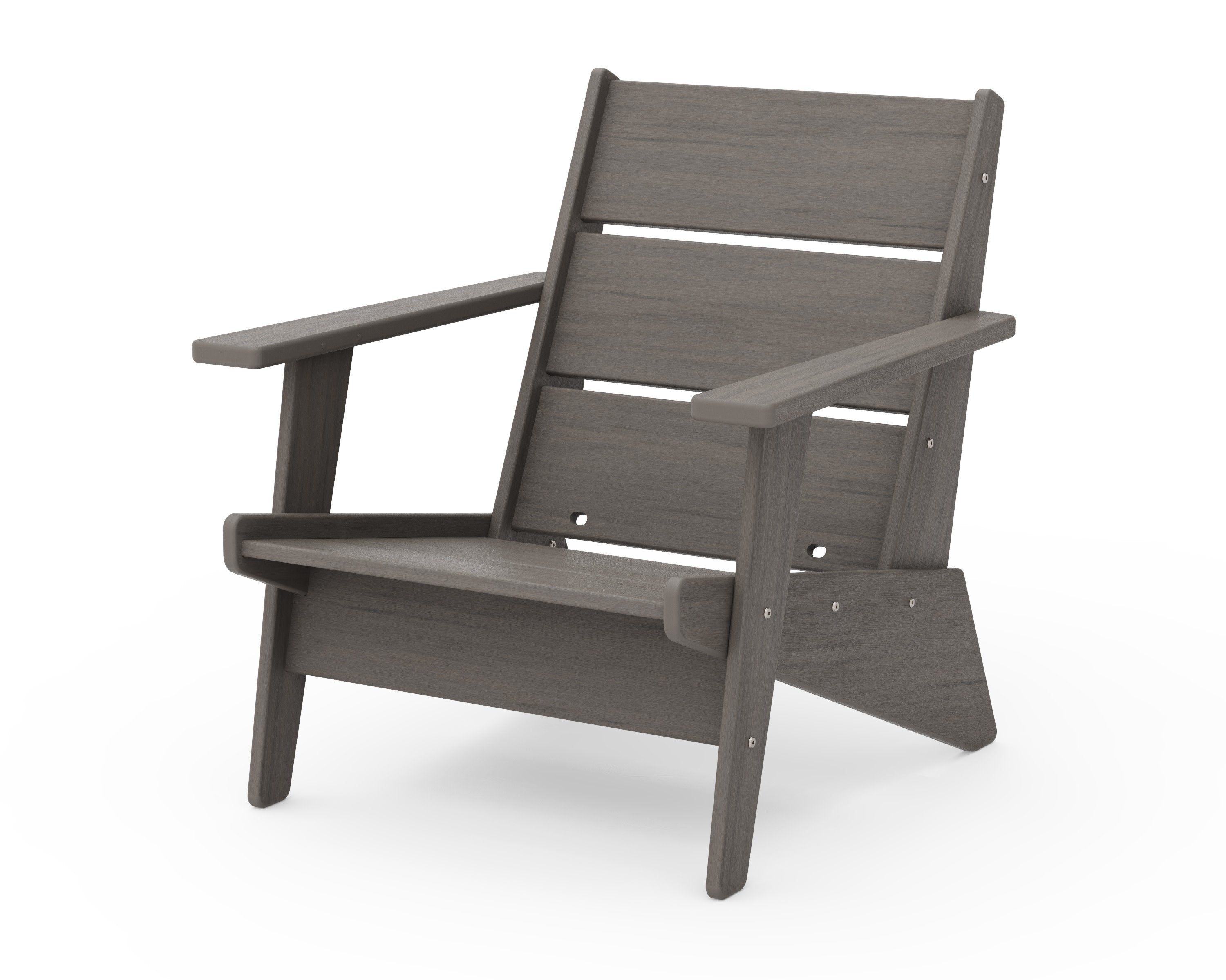 Riviera Modern Lounge Chair Frame in Driftwood
