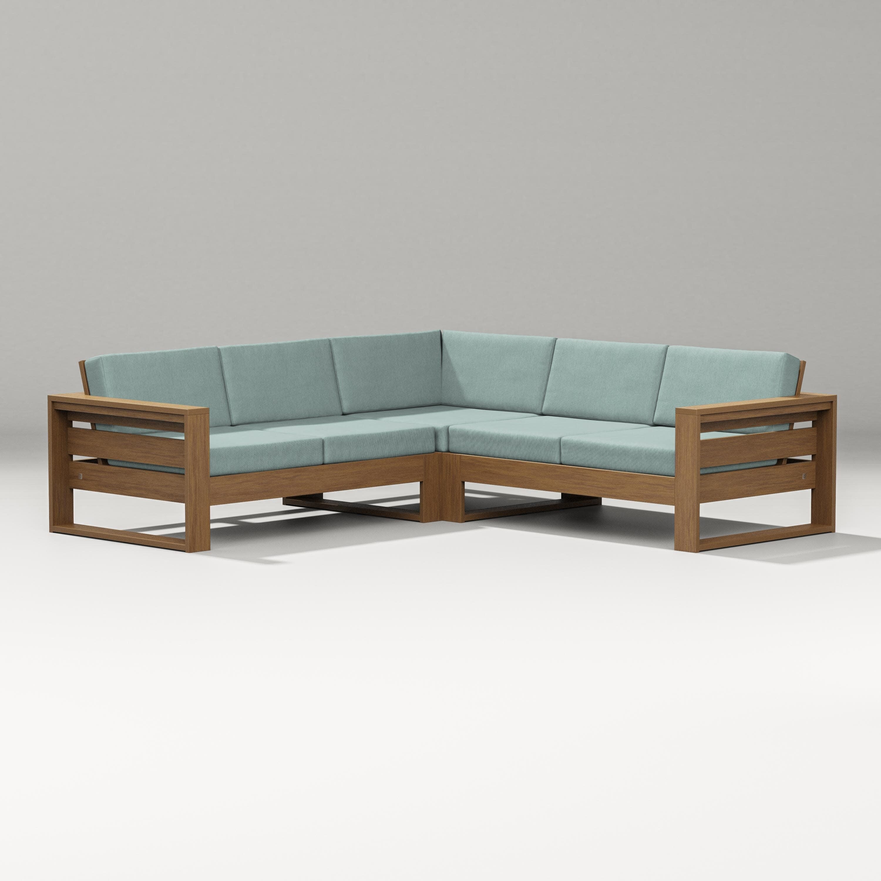 Latitude Corner Sectional in Natural / Glacier Spa