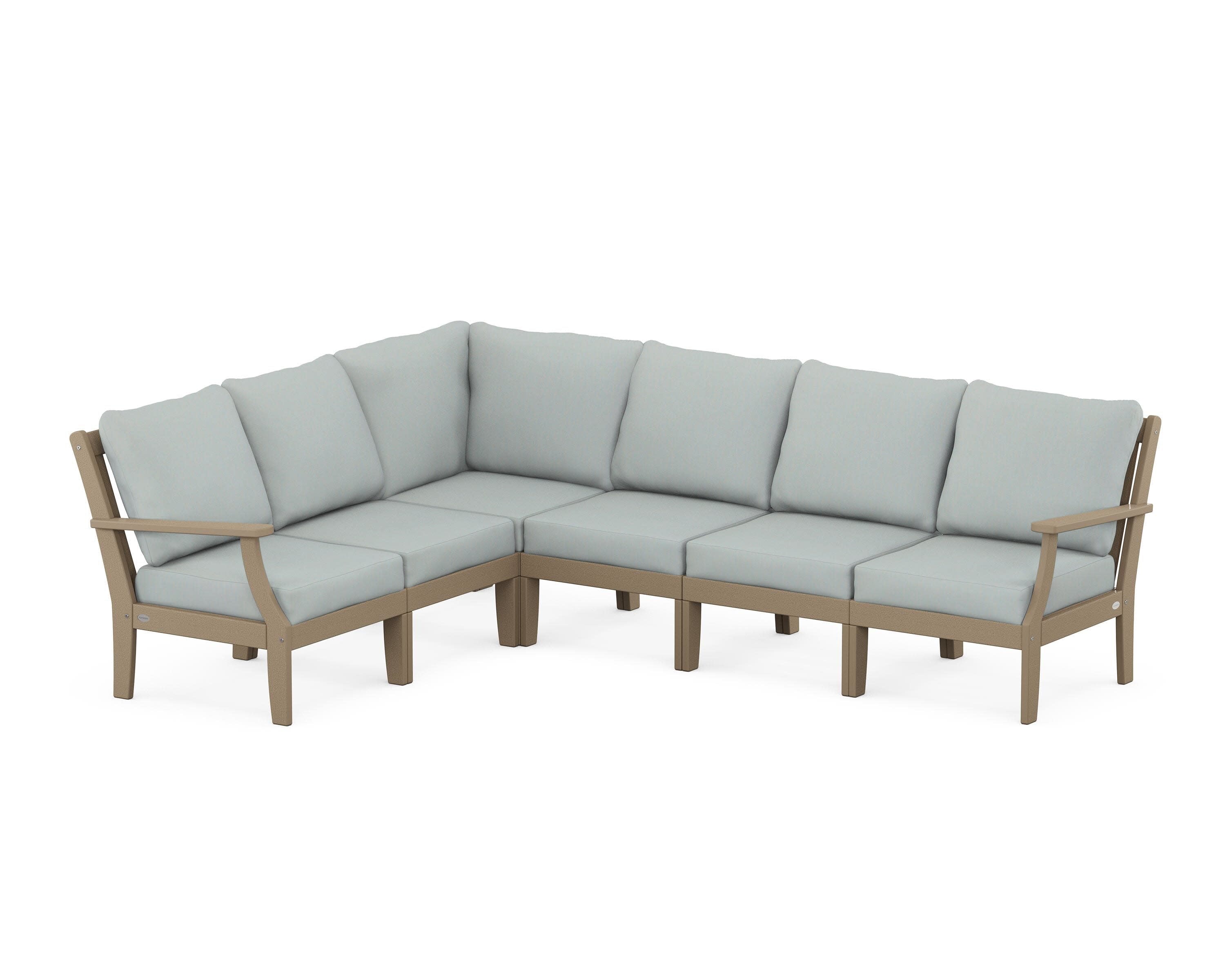 Braxton Modular 6-Piece Deep Seating Set in Vintage Sahara / Spa