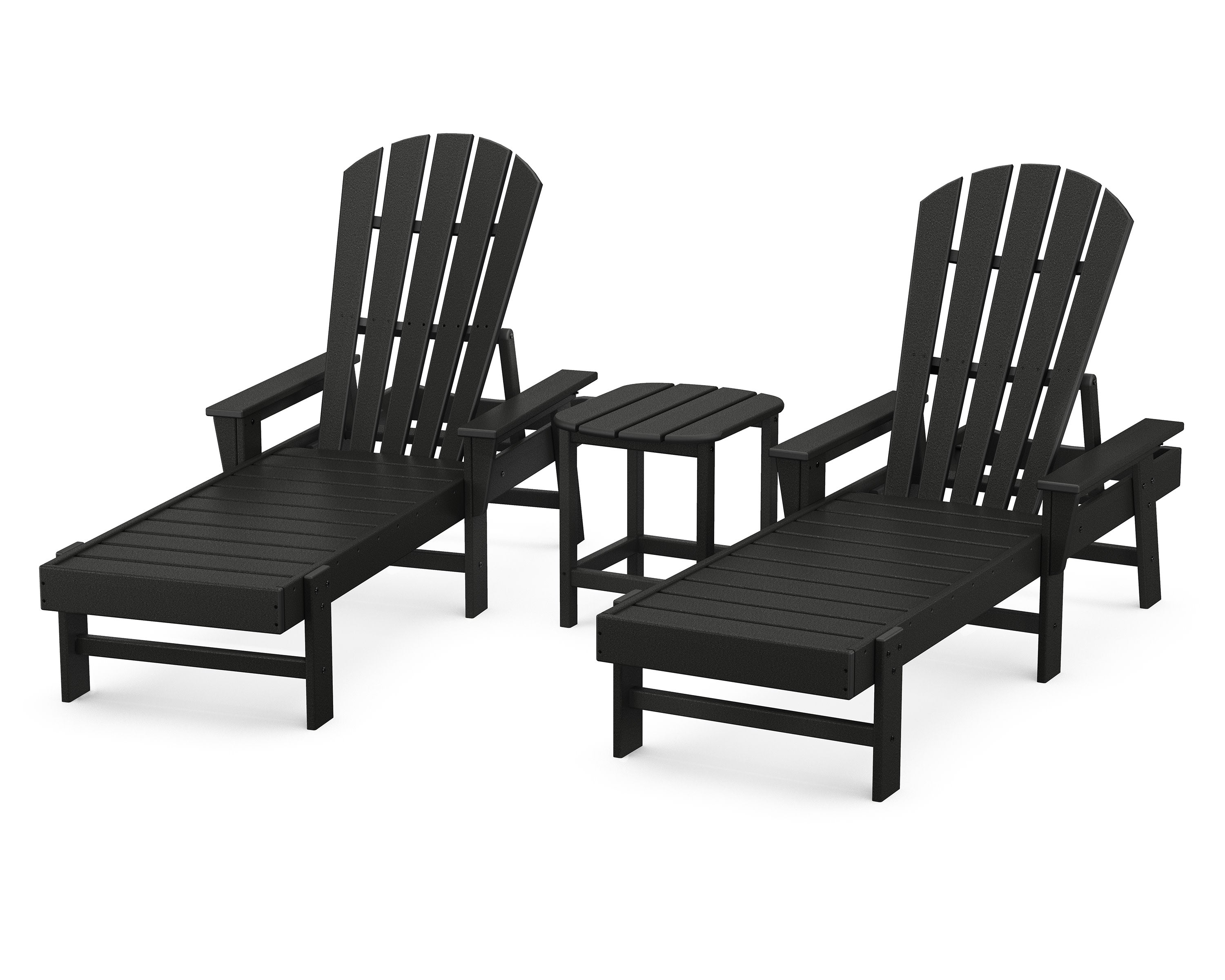South Beach Chaise 3-Piece Set in Black