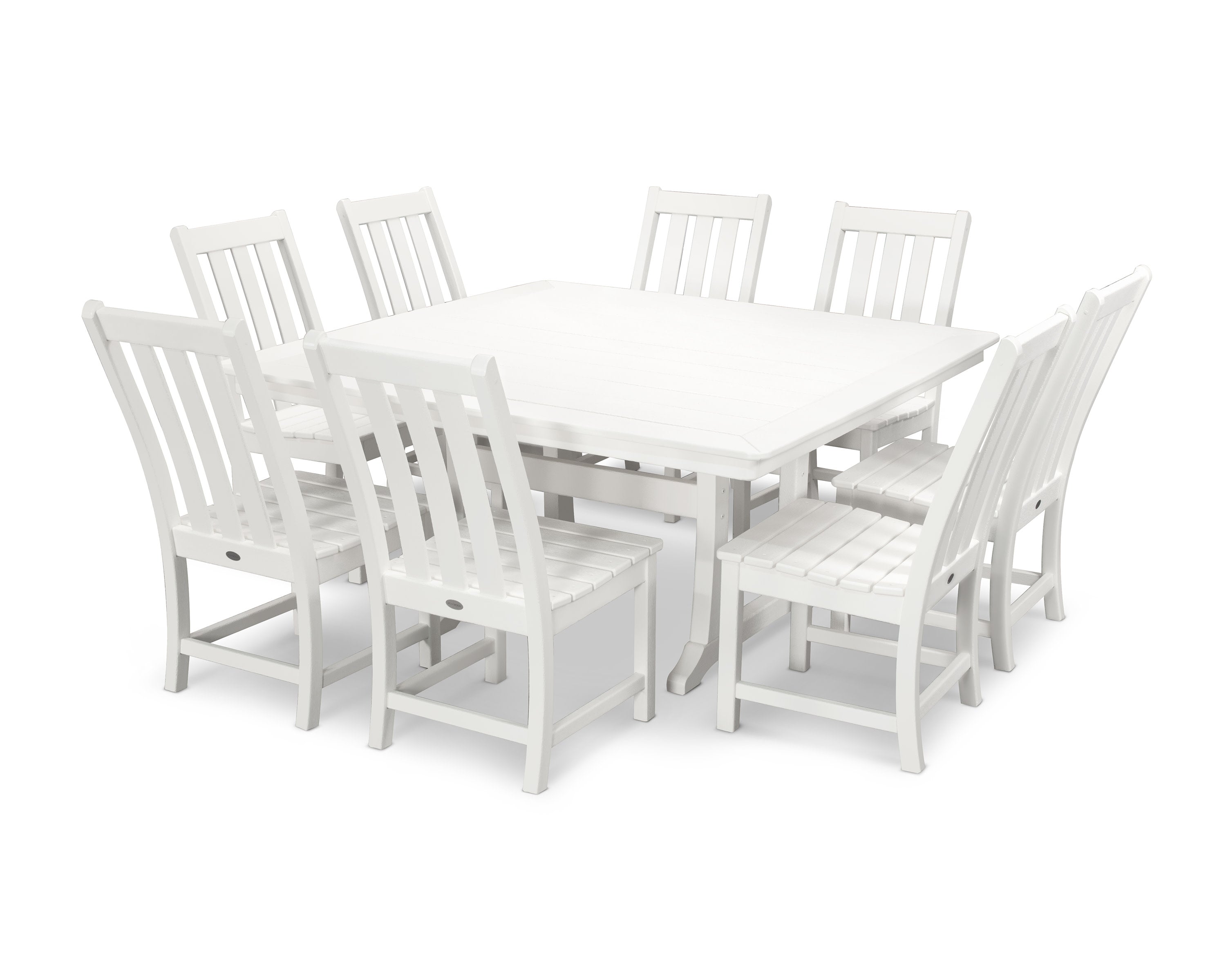 Vineyard 9-Piece Dining Set in White