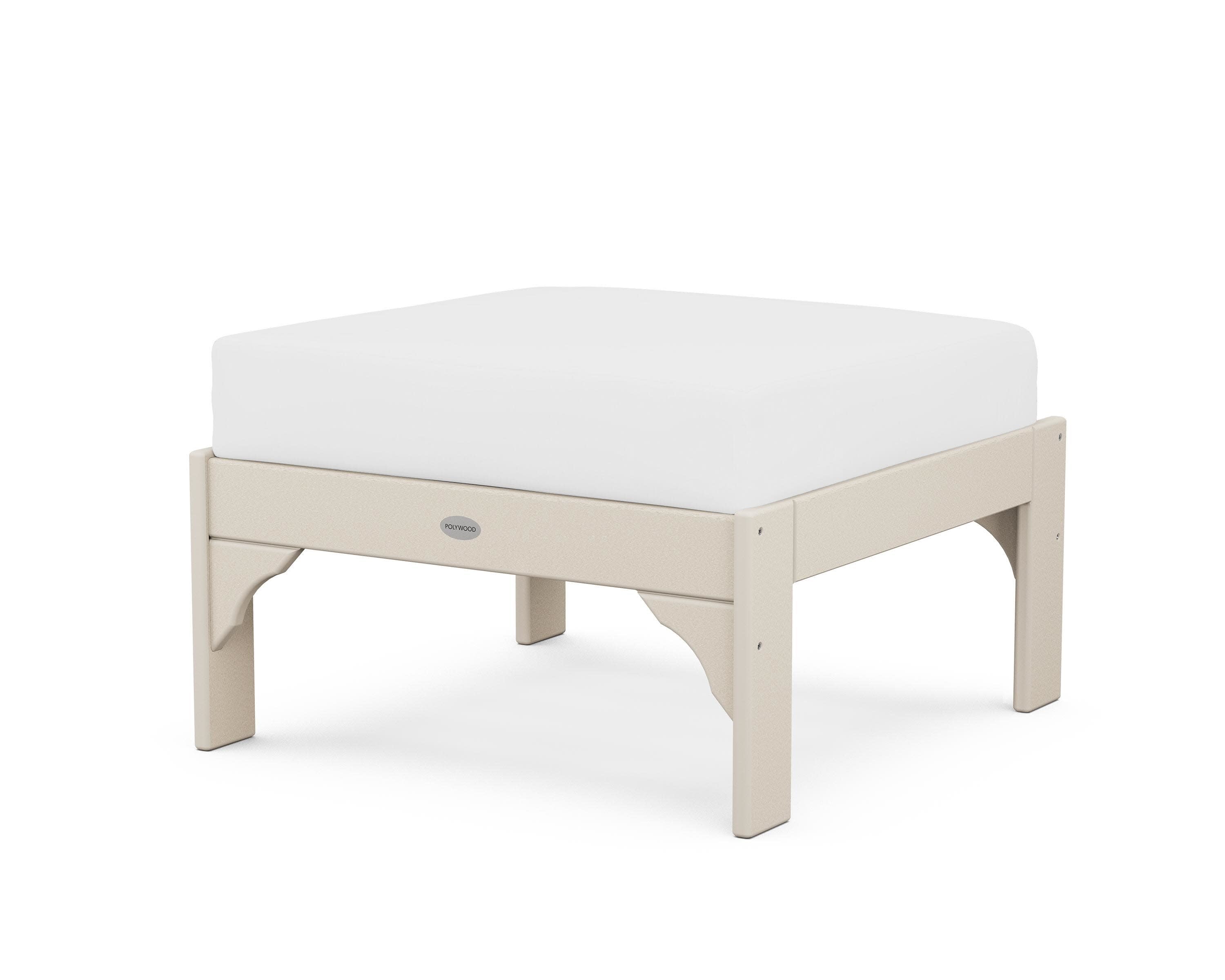 Vineyard Deep Seating Ottoman in Sand / Natural