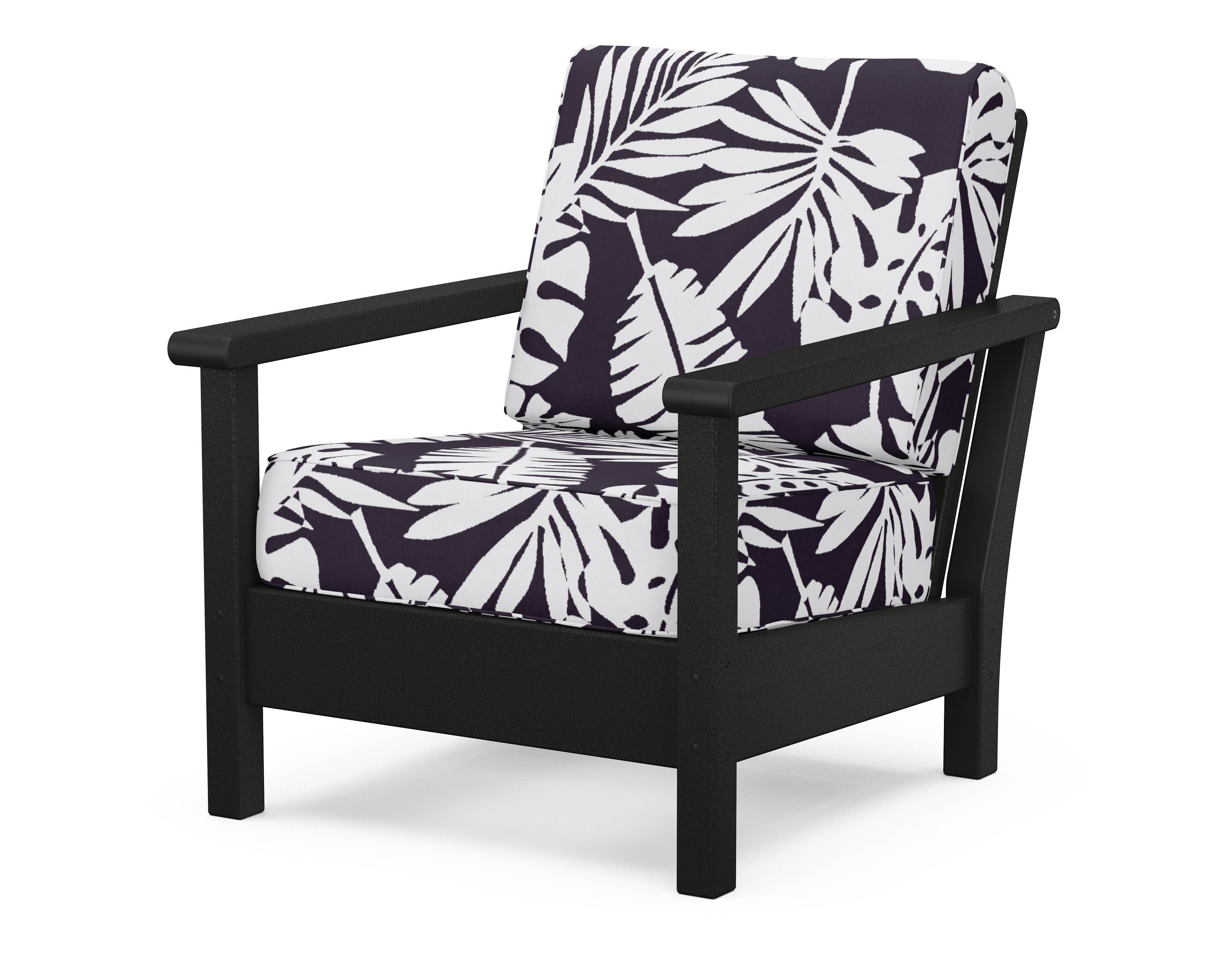 Harbour Deep Seating Chair in Black / Leaf Navy