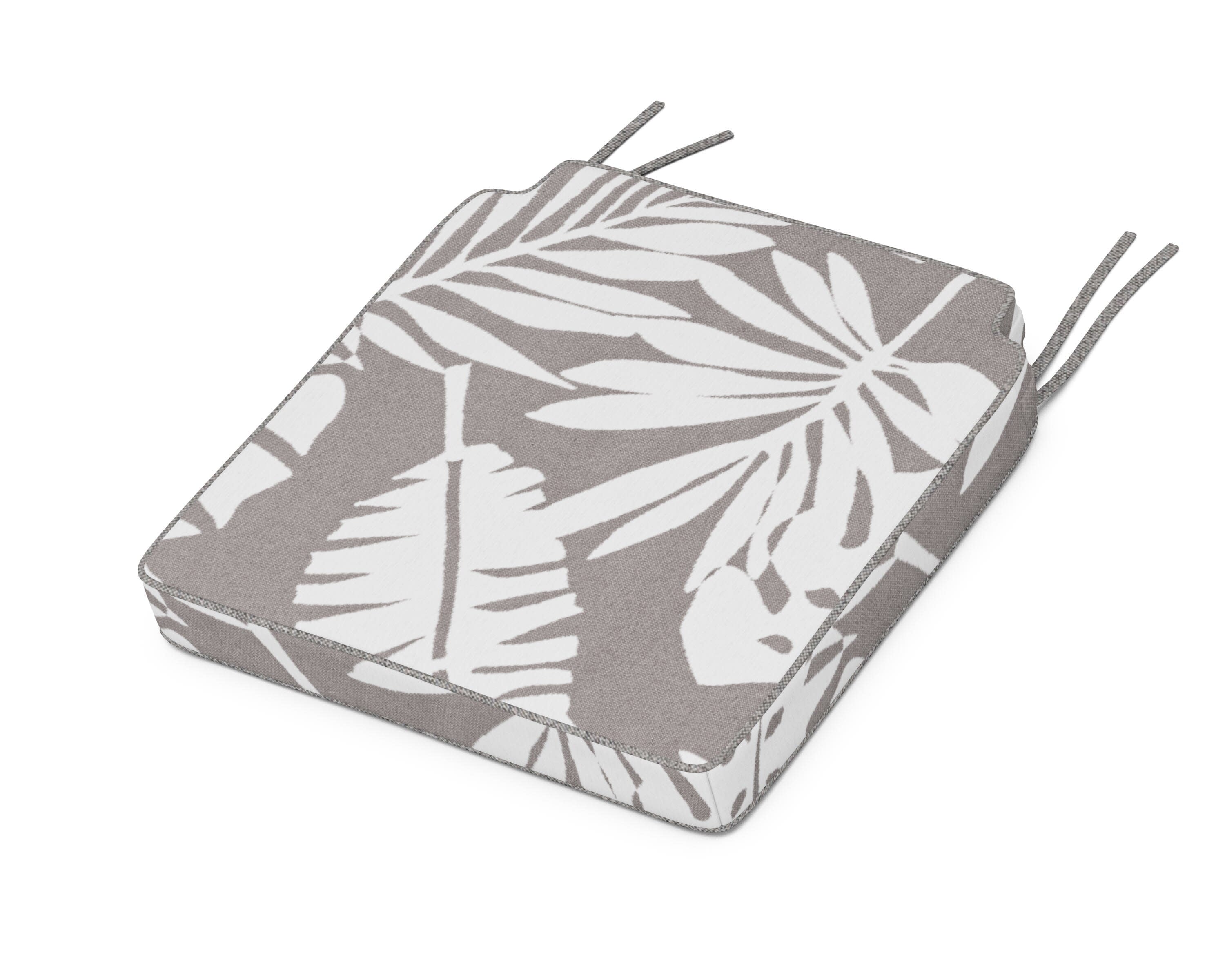 Acadia Dining Side Seat Cushion in Leaf Grey Mist