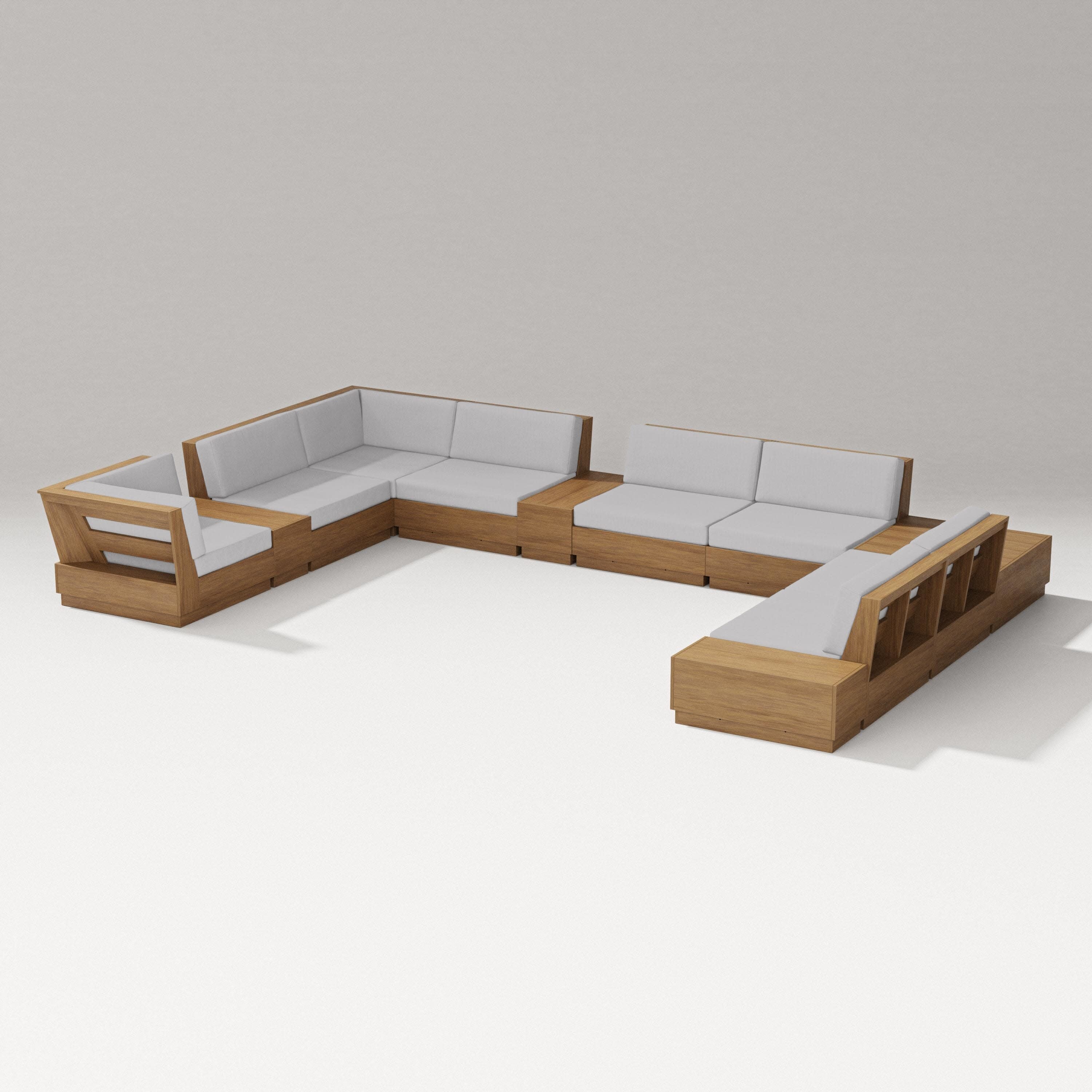 Elevate 12-Piece Conversation Sectional Set in Natural / Granite