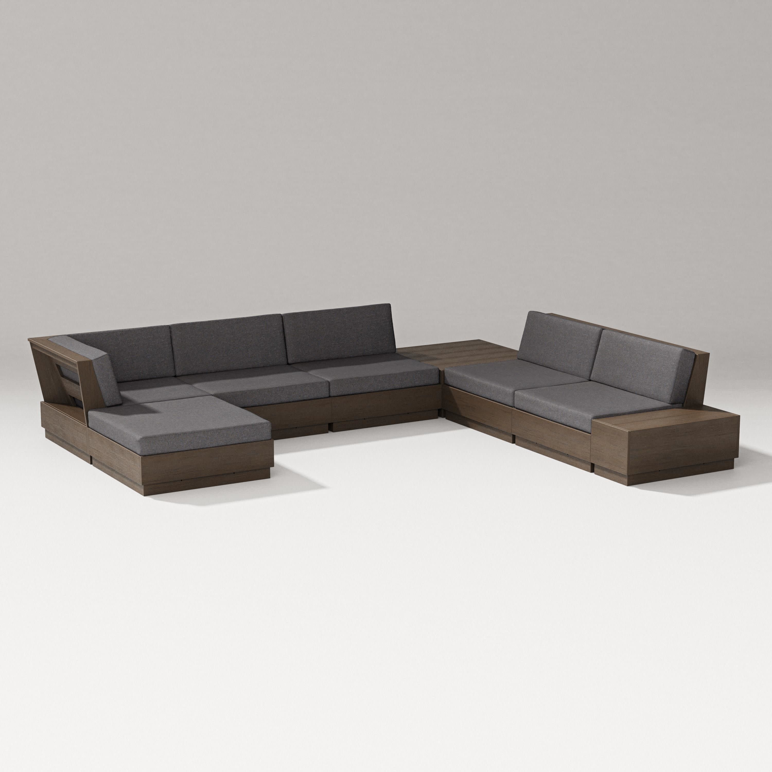Elevate 8-Piece Corner Sectional in Kona / Ash Charcoal