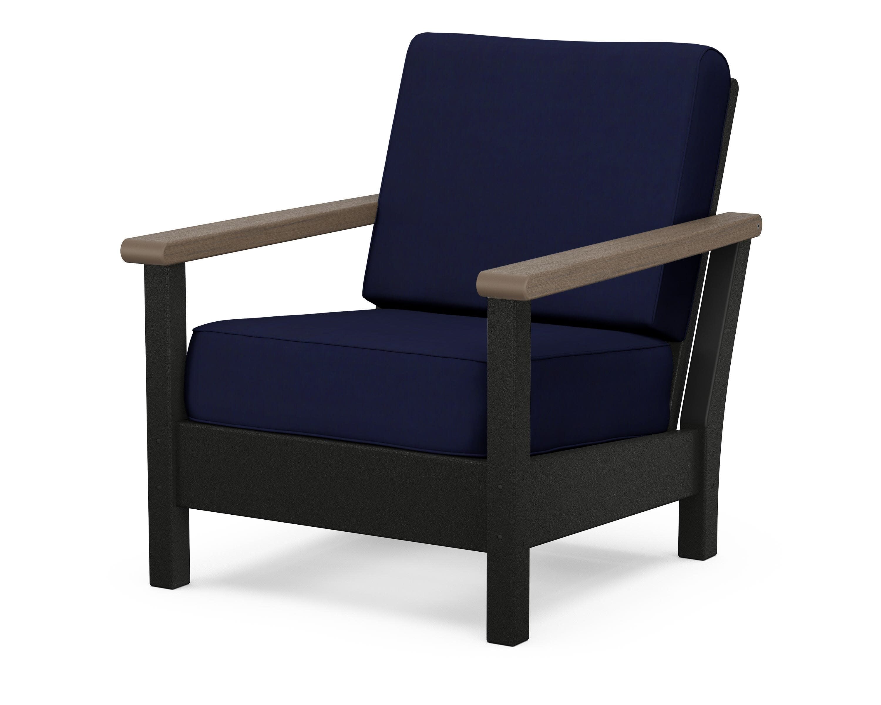 Harbour Deep Seating Chair in Black / Kona / Navy
