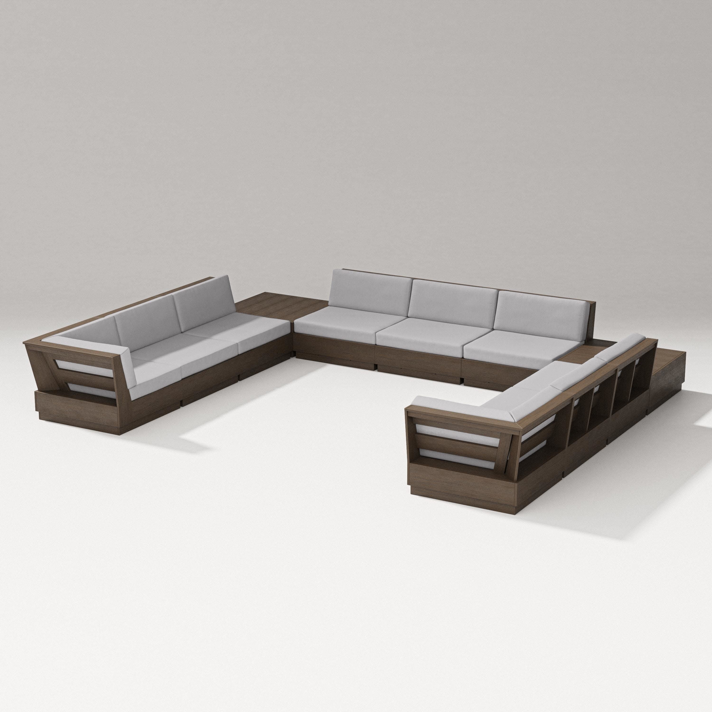 Elevate 11-Piece U-Shaped Sofa Sectional in Kona / Granite