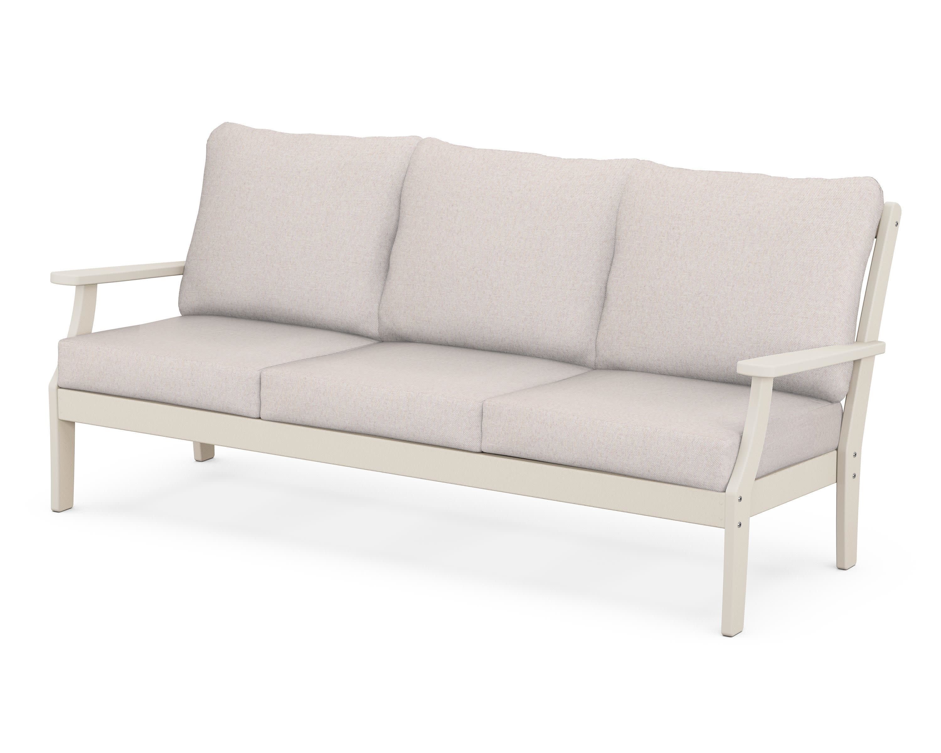 Braxton Deep Seating Sofa in Sand / Dune Burlap