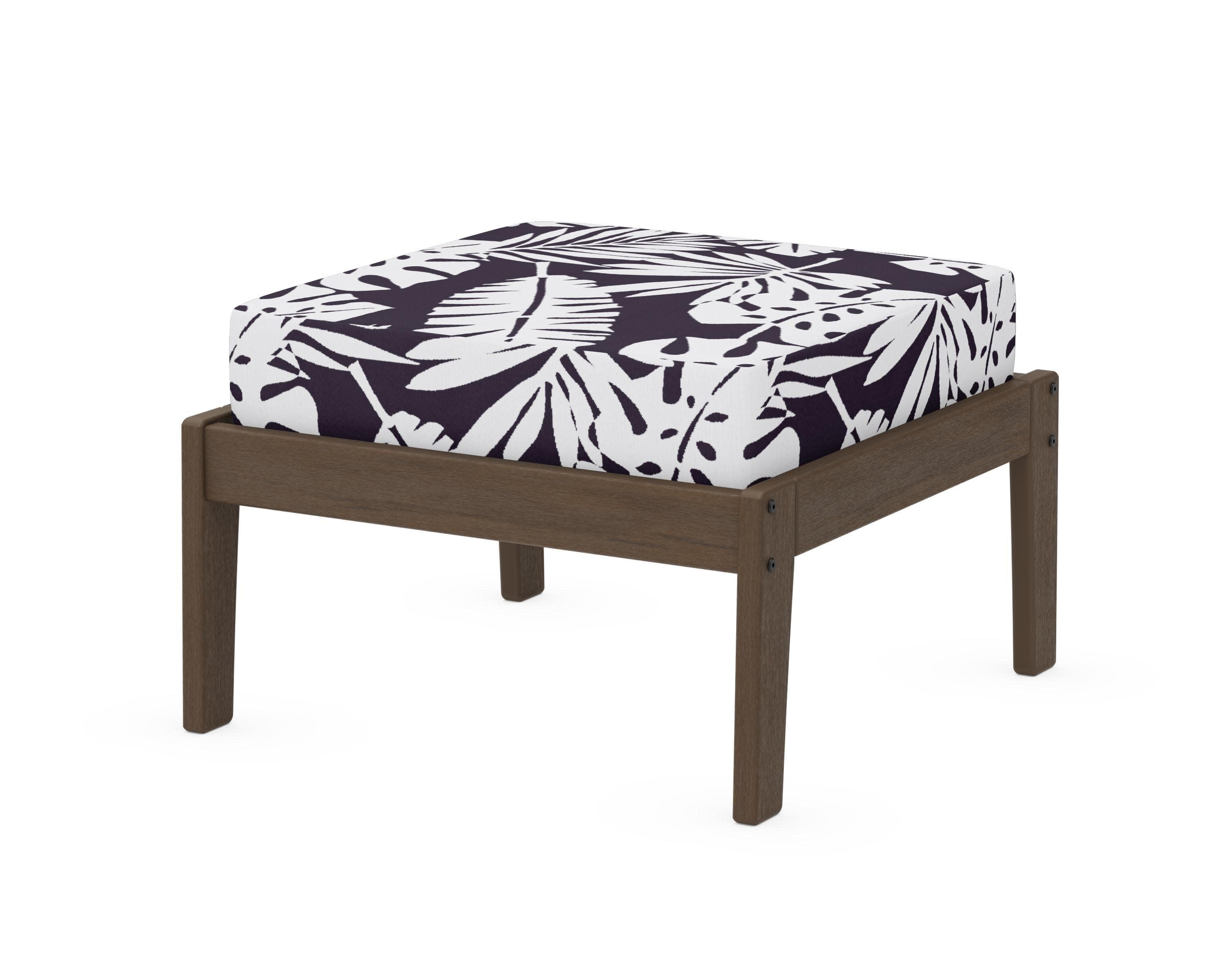 Deep Seating Ottoman in Kona / Leaf Navy