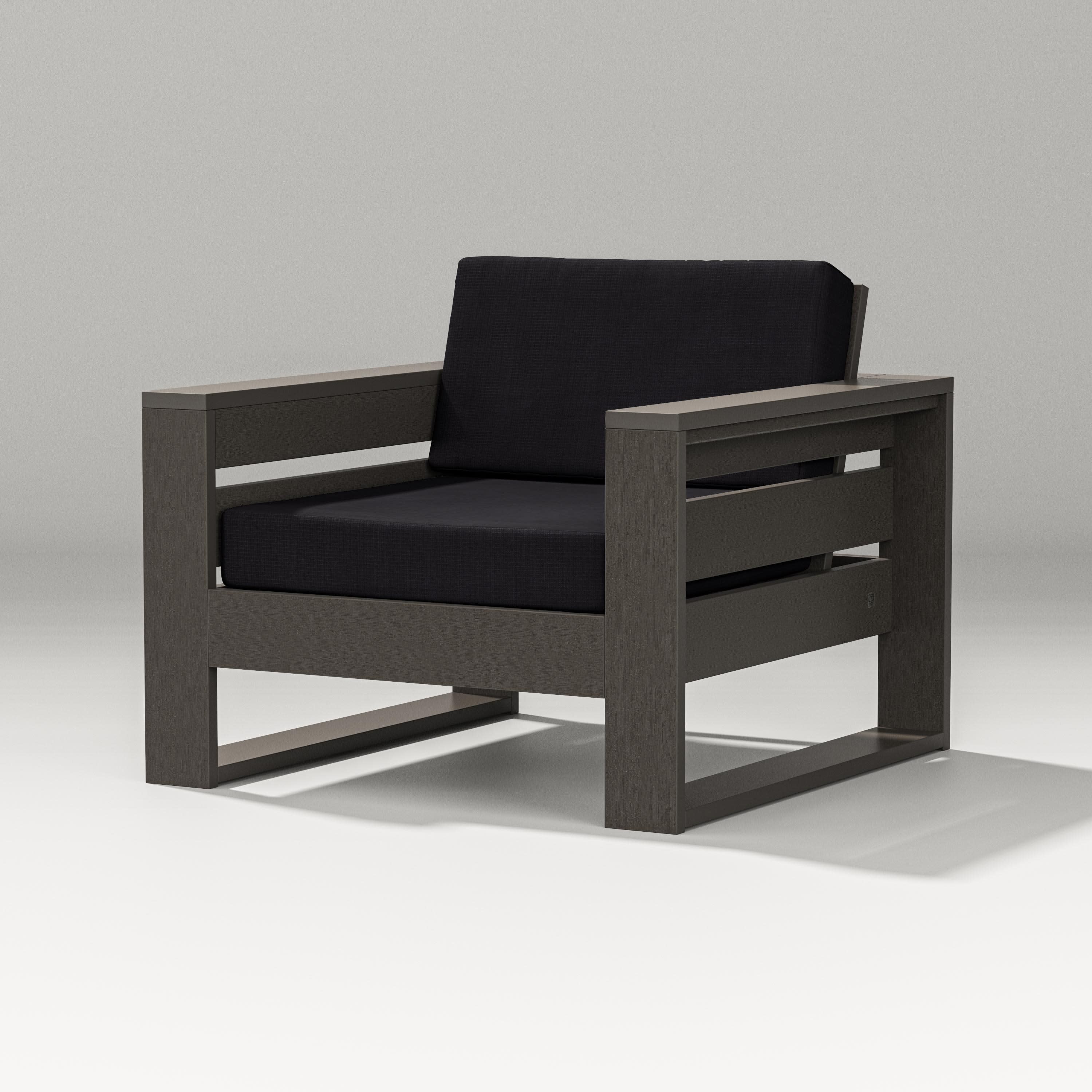 Latitude Lounge Chair in Vintage Coffee / Midnight Linen