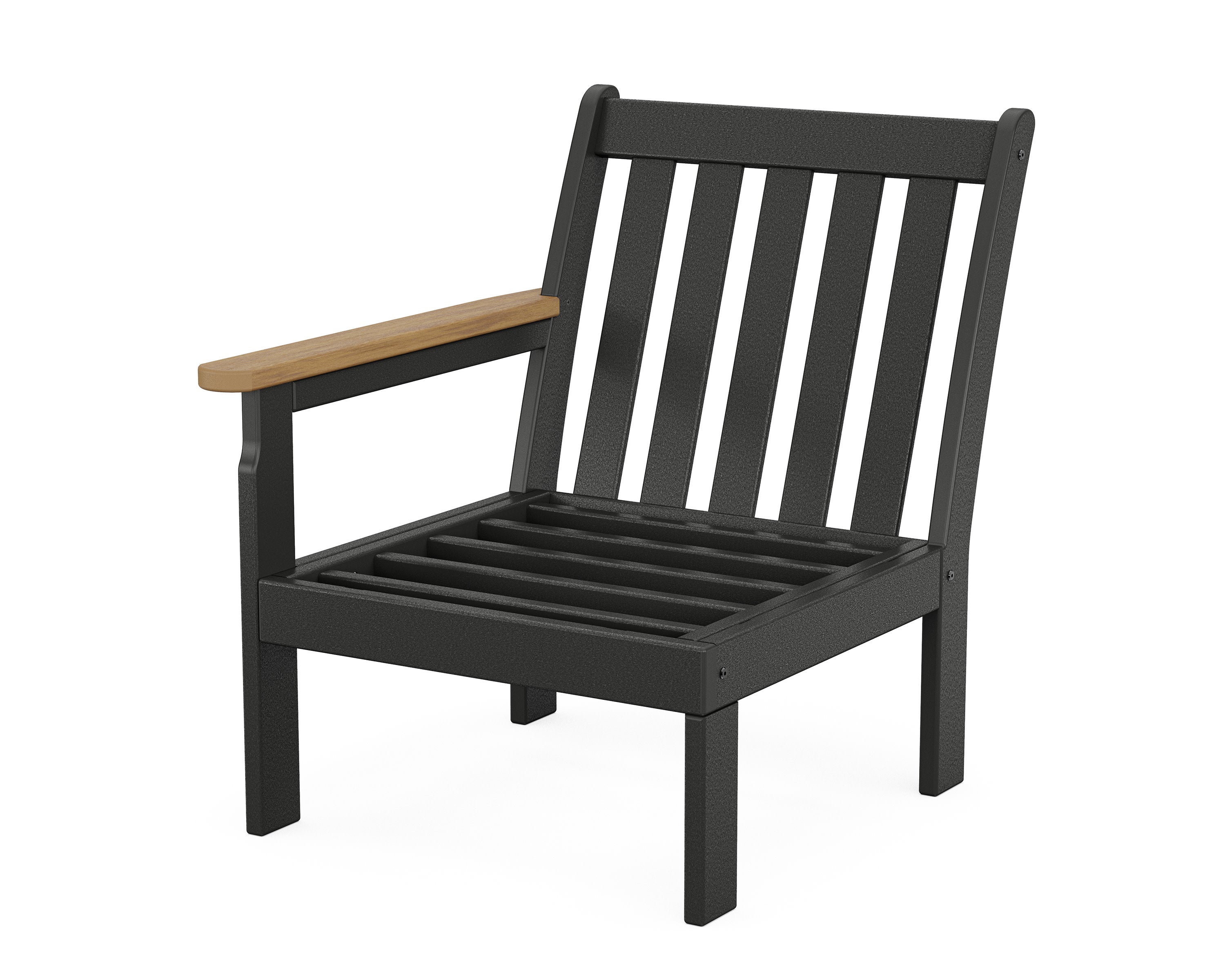 Vineyard Modular Left Arm Chair Frame in Black / Natural