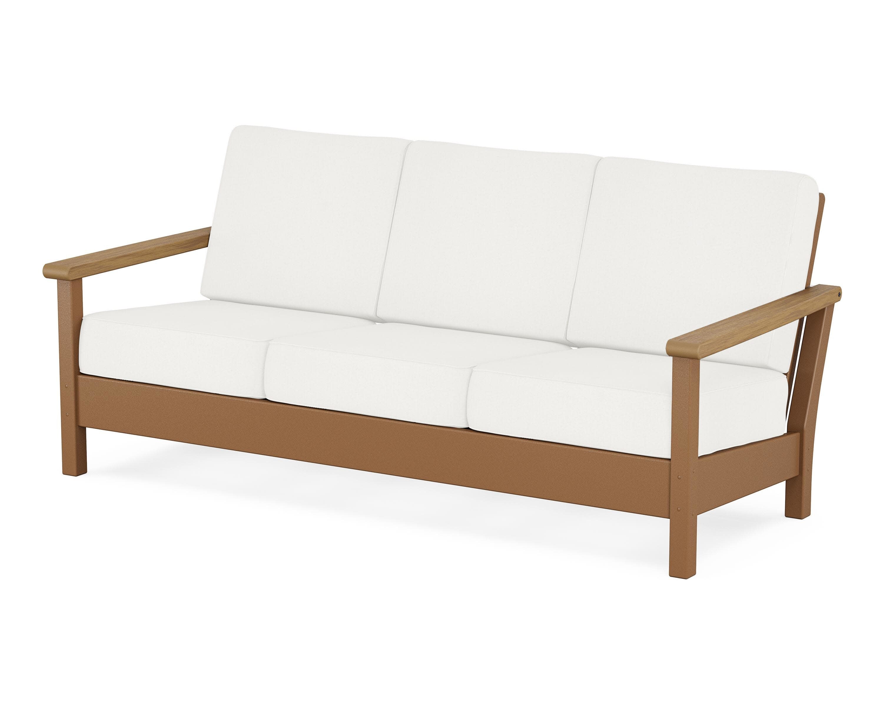 Harbour Deep Seating Sofa in Teak / Natural / Natural Linen