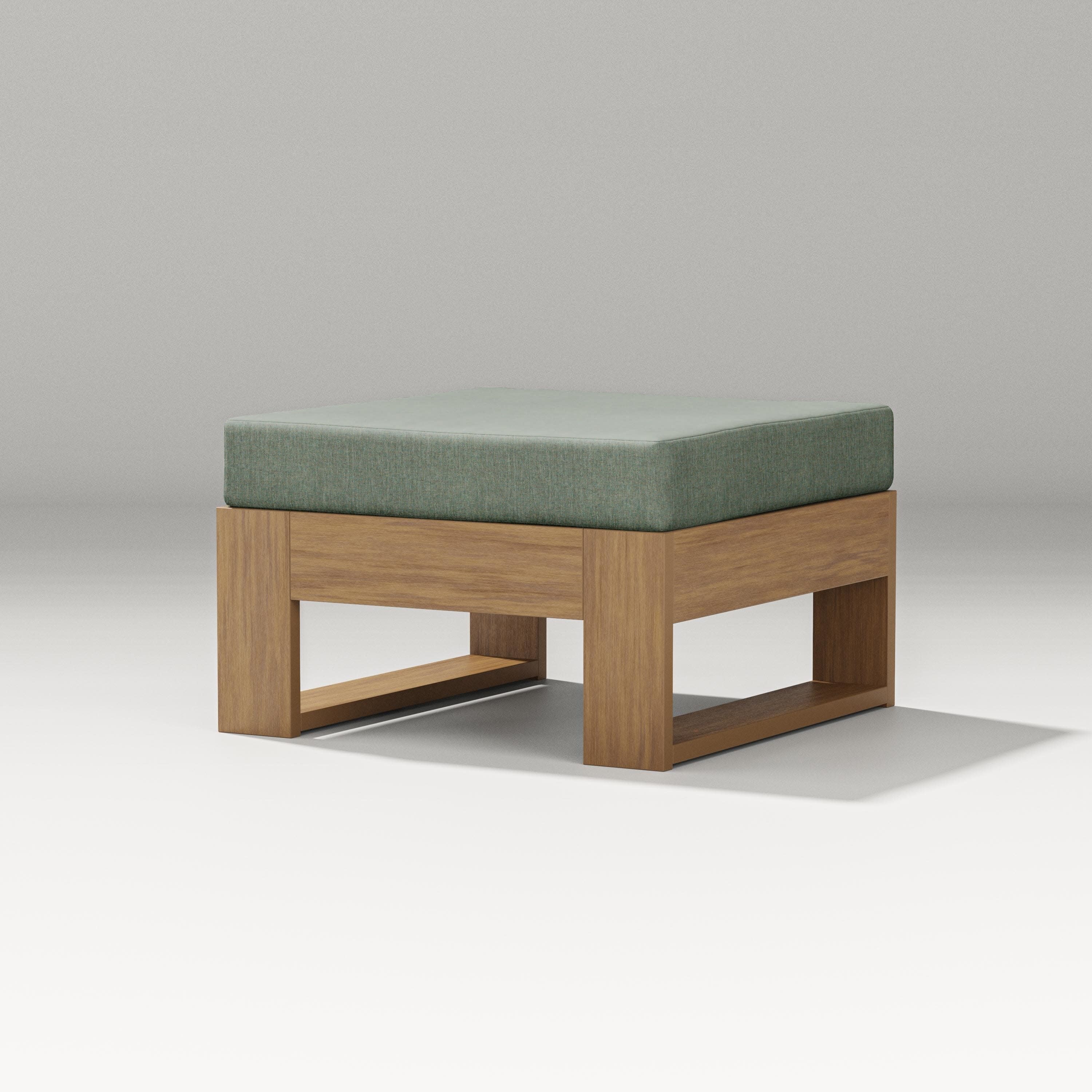 Latitude Lounge Ottoman in Natural / Cast Sage