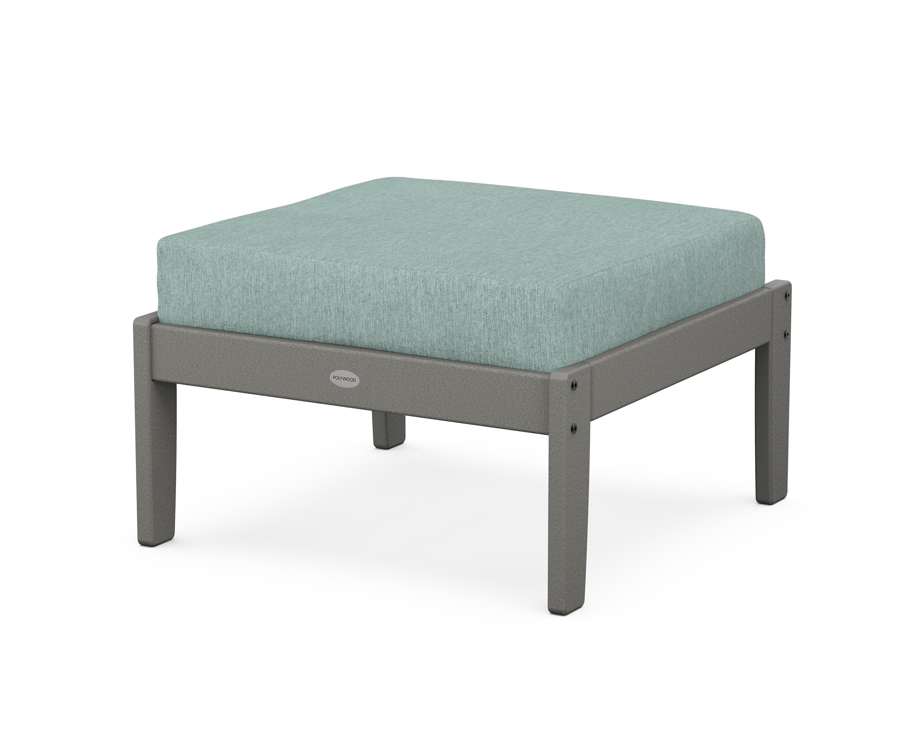 Braxton Deep Seating Ottoman in Slate Grey / Glacier Spa