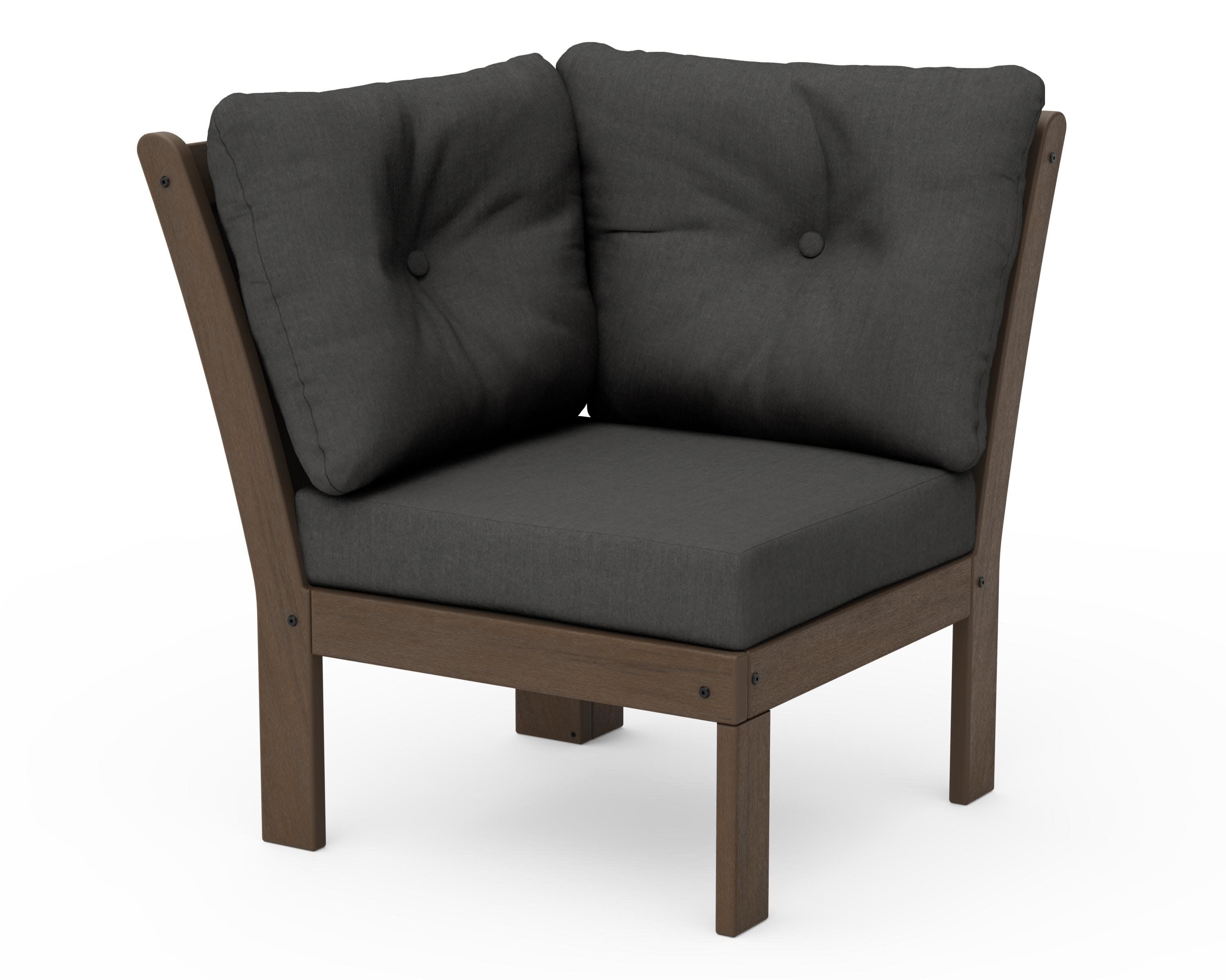 Vineyard Modular Corner Chair in Kona / Spectrum Carbon
