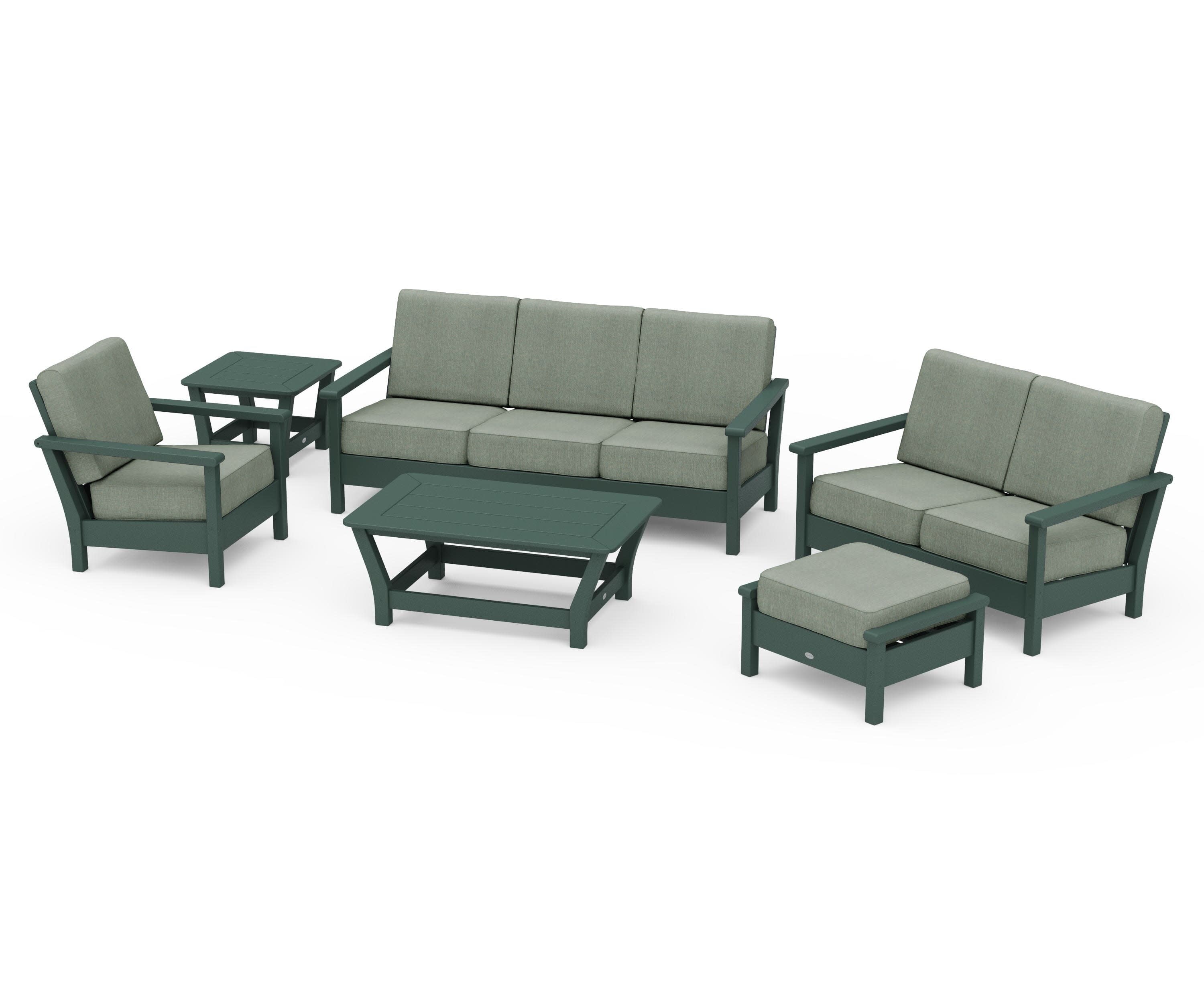 Harbour 6-Piece Outdoor Living Set in Green / Cast Sage