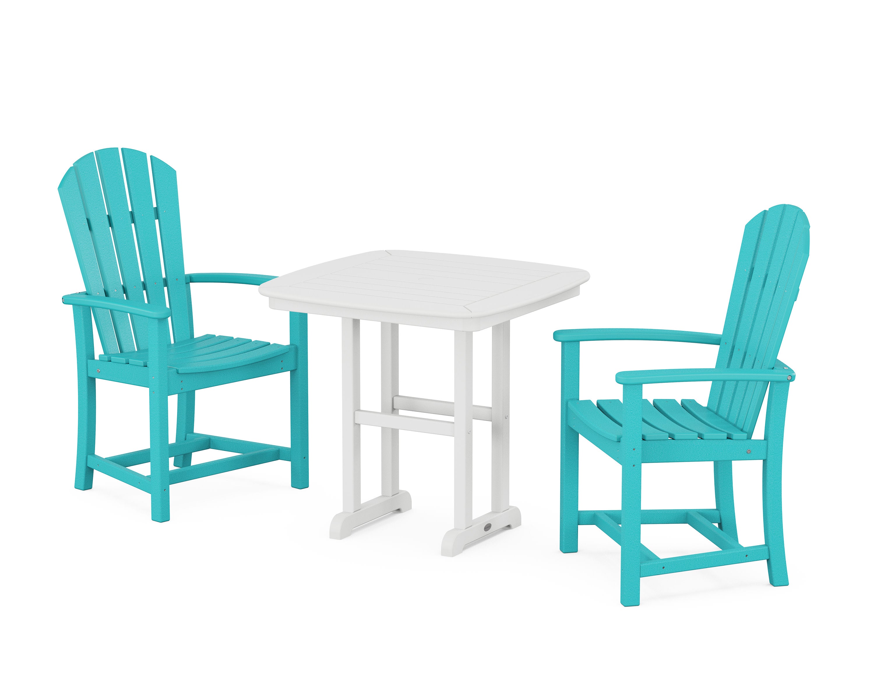 Palm Coast 3-Piece Dining Set in Aruba / White