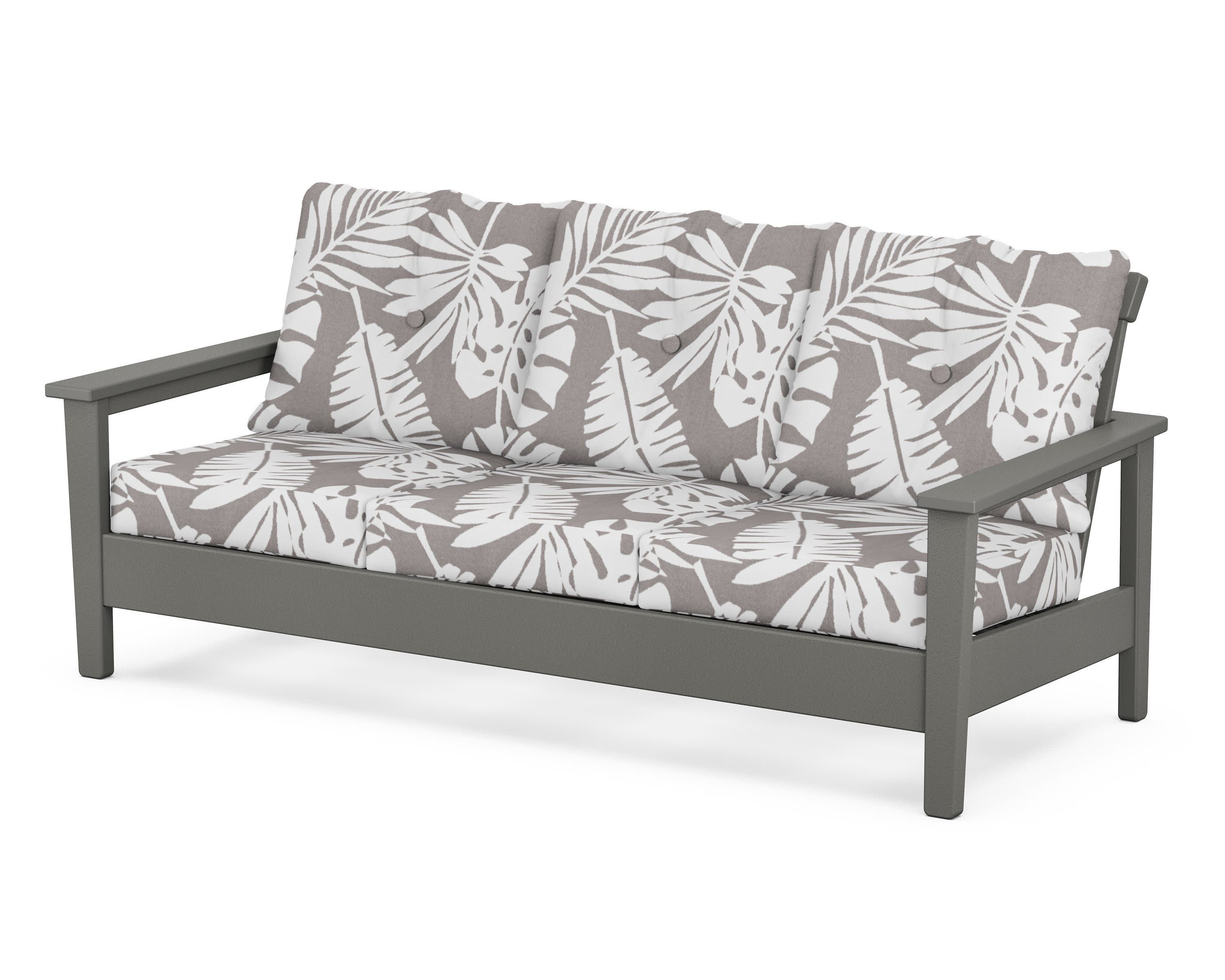 Prescott Deep Seating Sofa in Slate Grey / Leaf Grey Mist